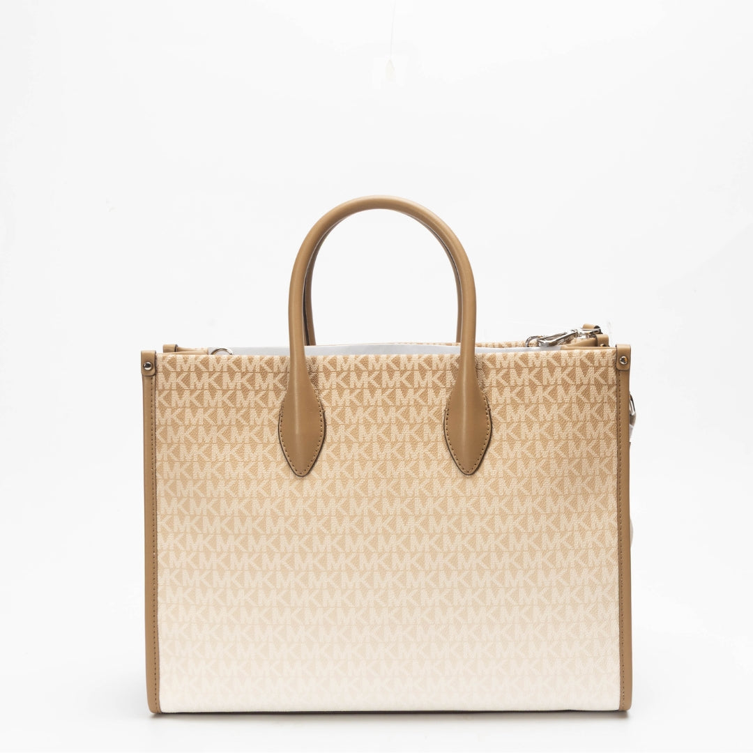 Michael Kors Mirella Brown Ombré Logo Tote