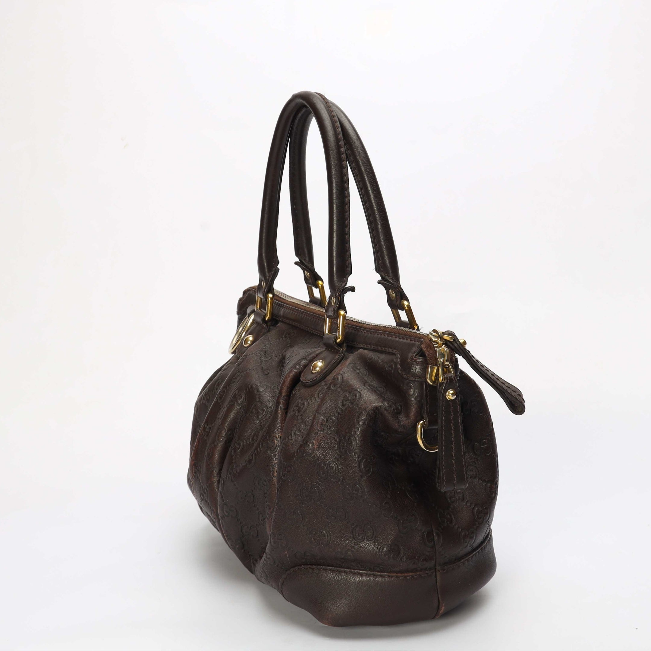 Gucci Dark Brown Guccissima Leather Sukey Tote