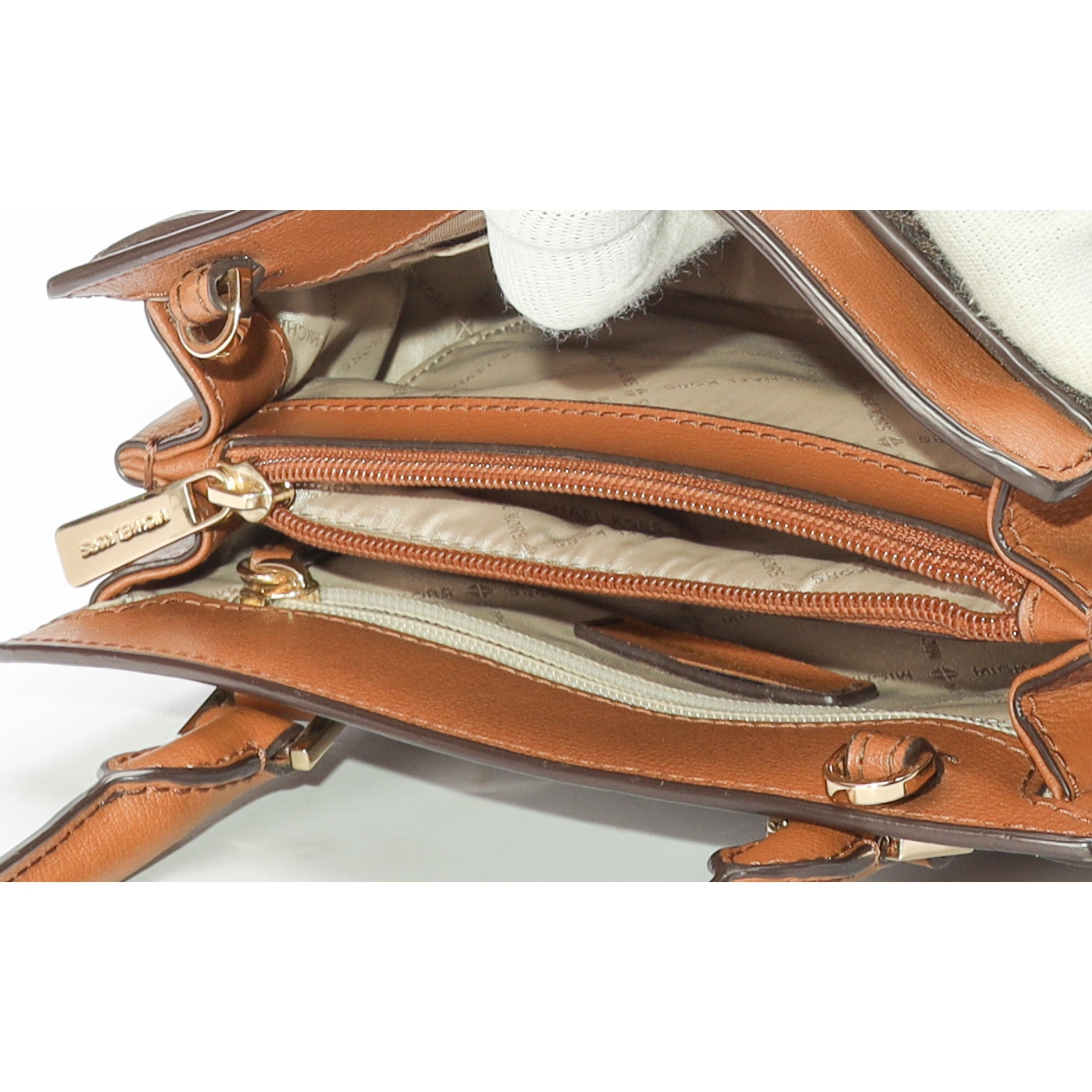 Michael Kors Mott Brown Logo Convertible Satchel