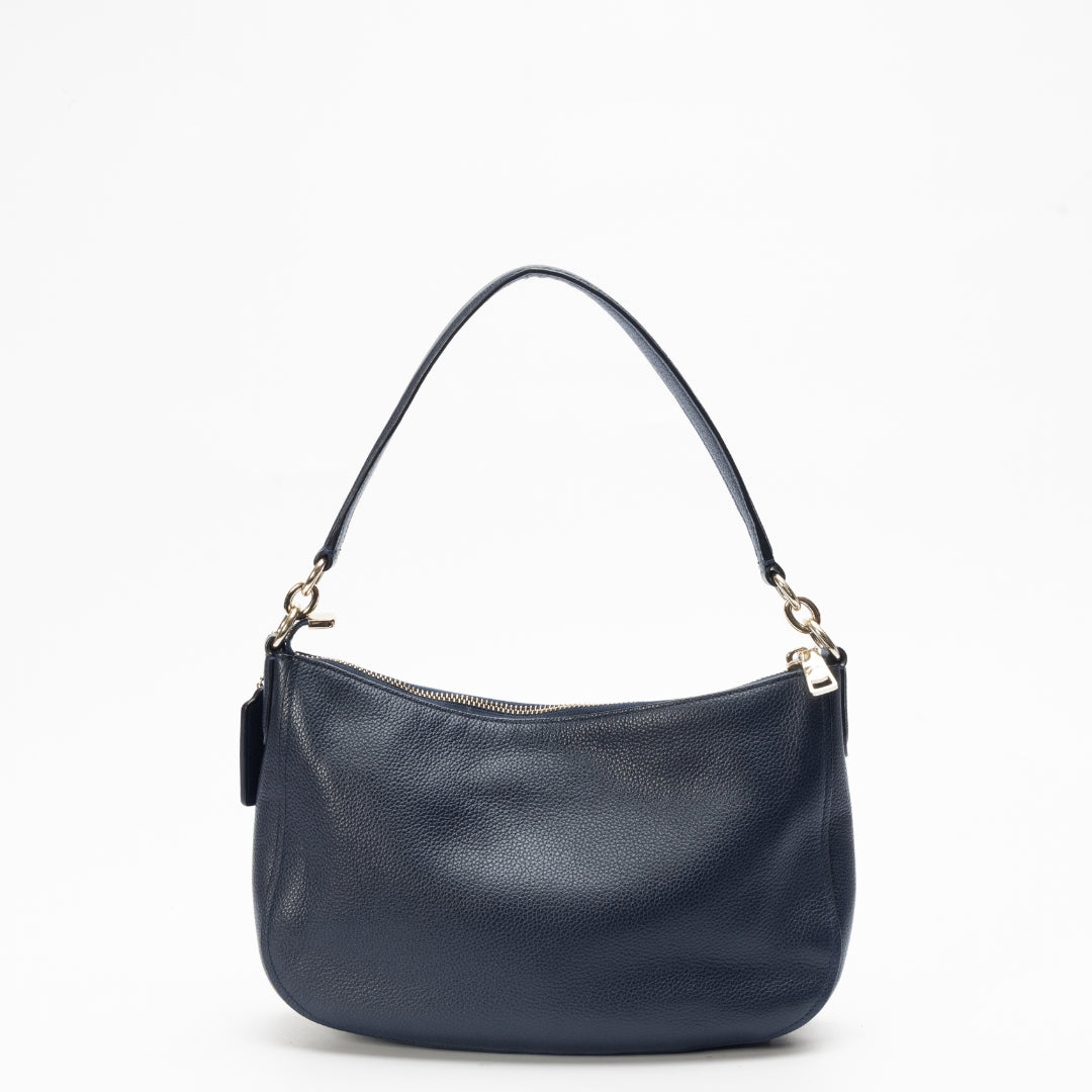 Coach Navy Leather Bailey Hobo Bag