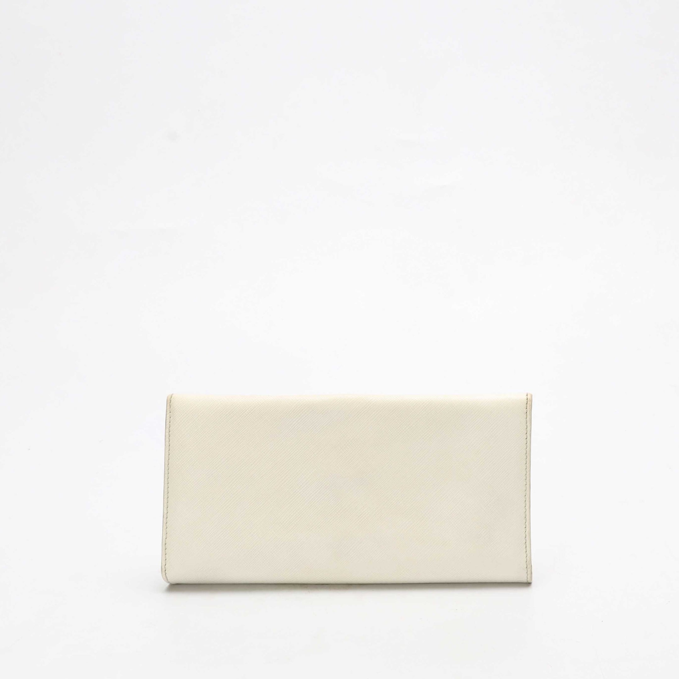 Salvatore Ferragamo White Gancini Vitello Continental Wallet