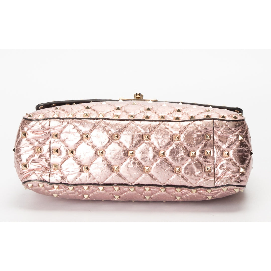 Valentino Garavani Rockstud Spike Metallic Leather Crossbody Bag