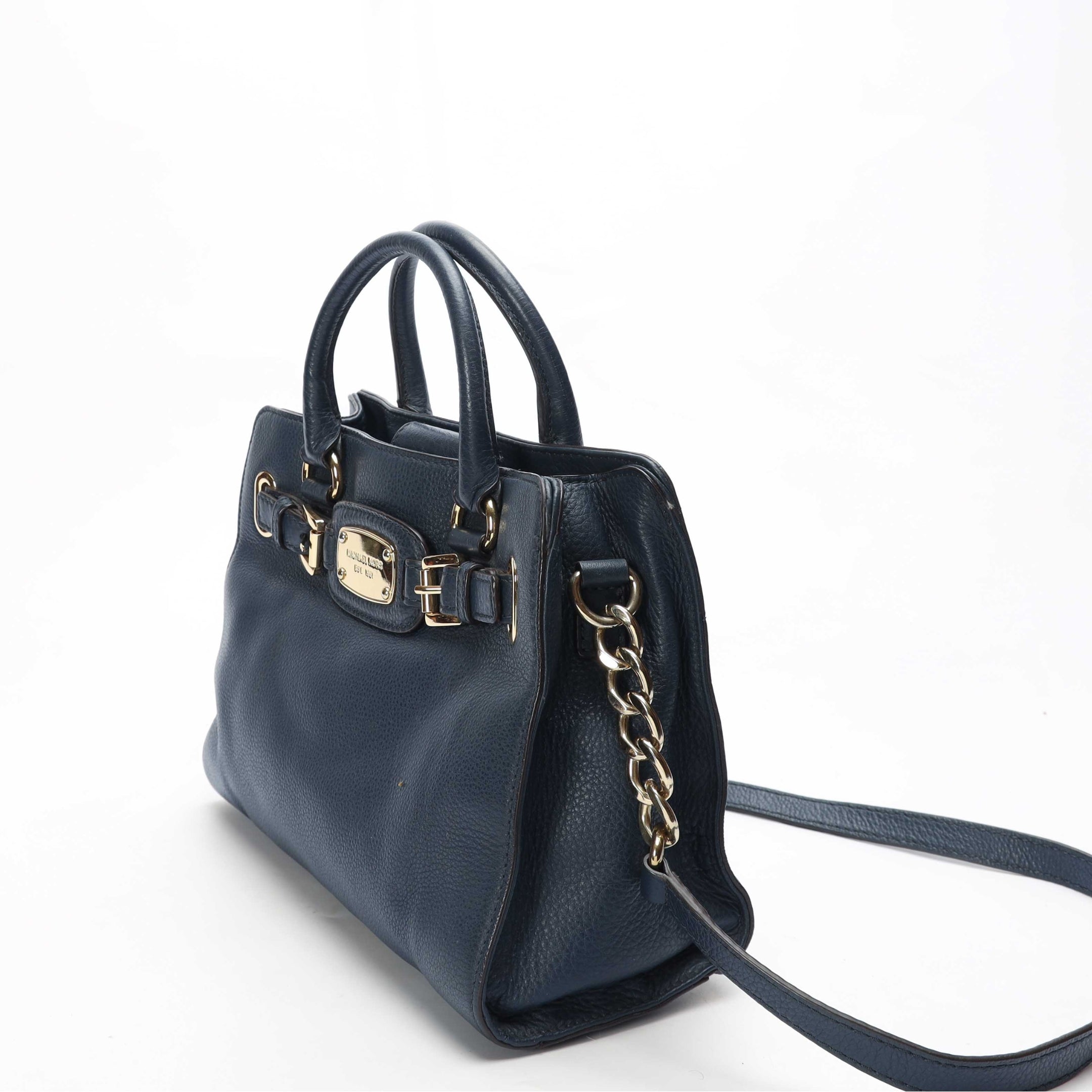 Michael Kors Navy Hamilton Satchel
