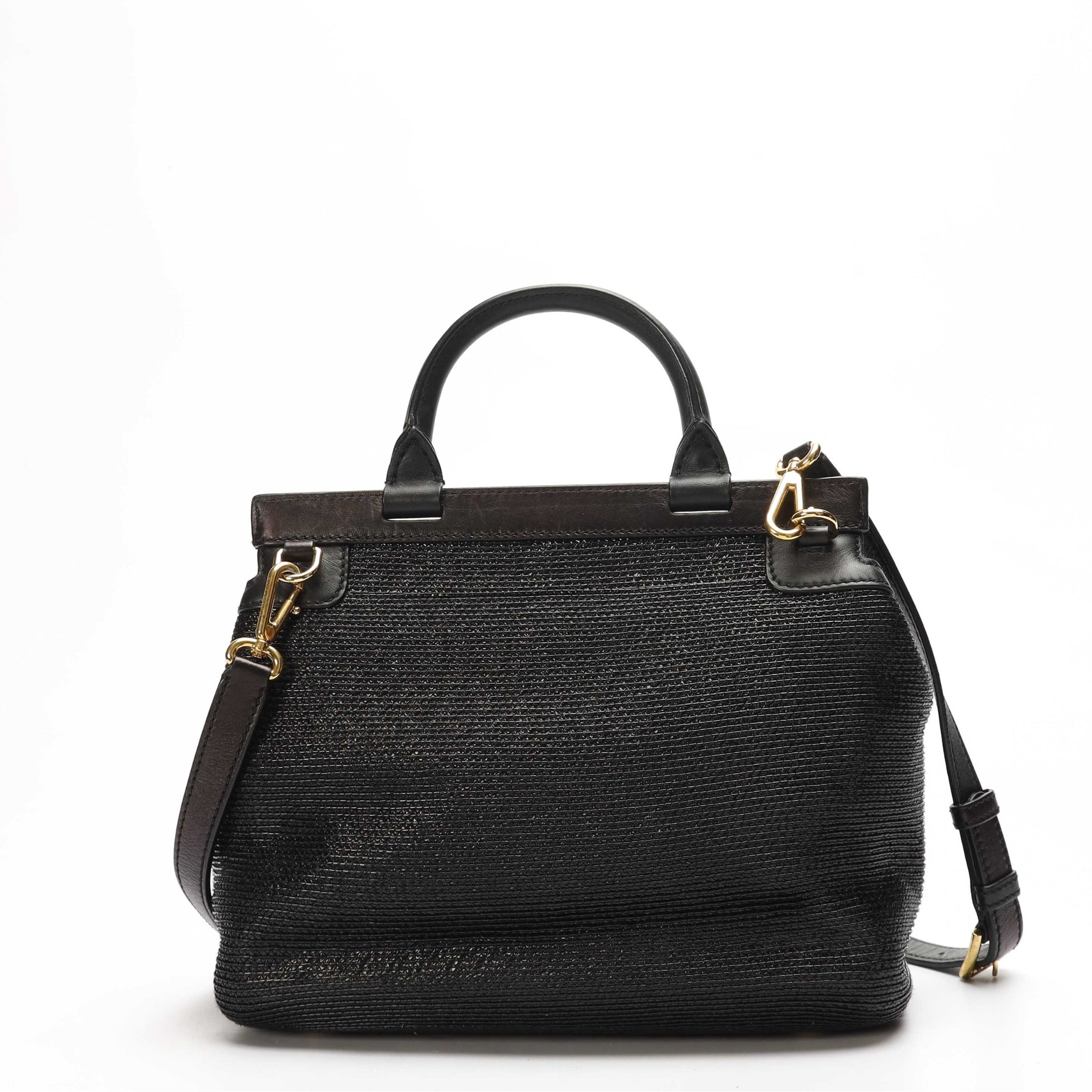 Dolce & Gabbana Black Miss Sicily Top Handle Bag
