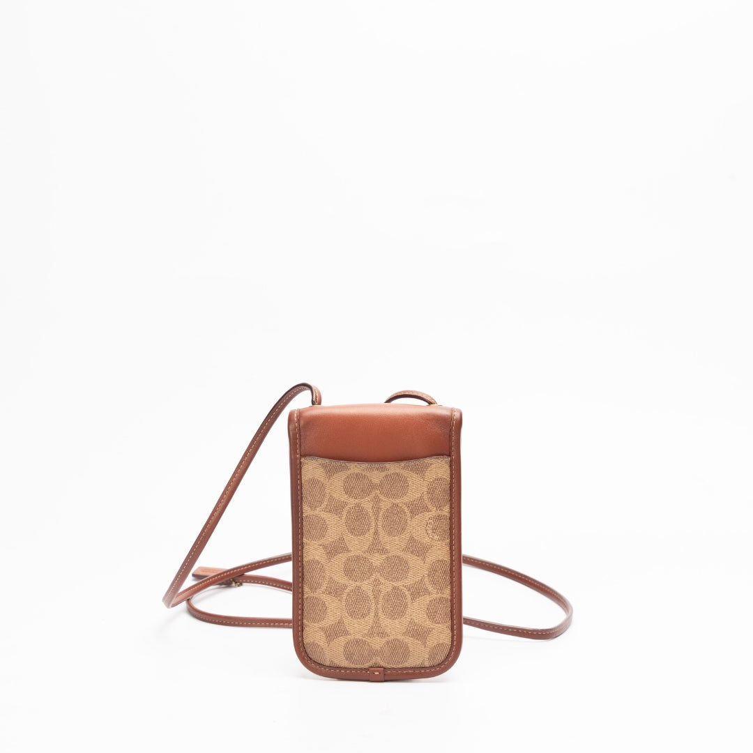 Coach Flat Turnlock Phone Crossbody Bag