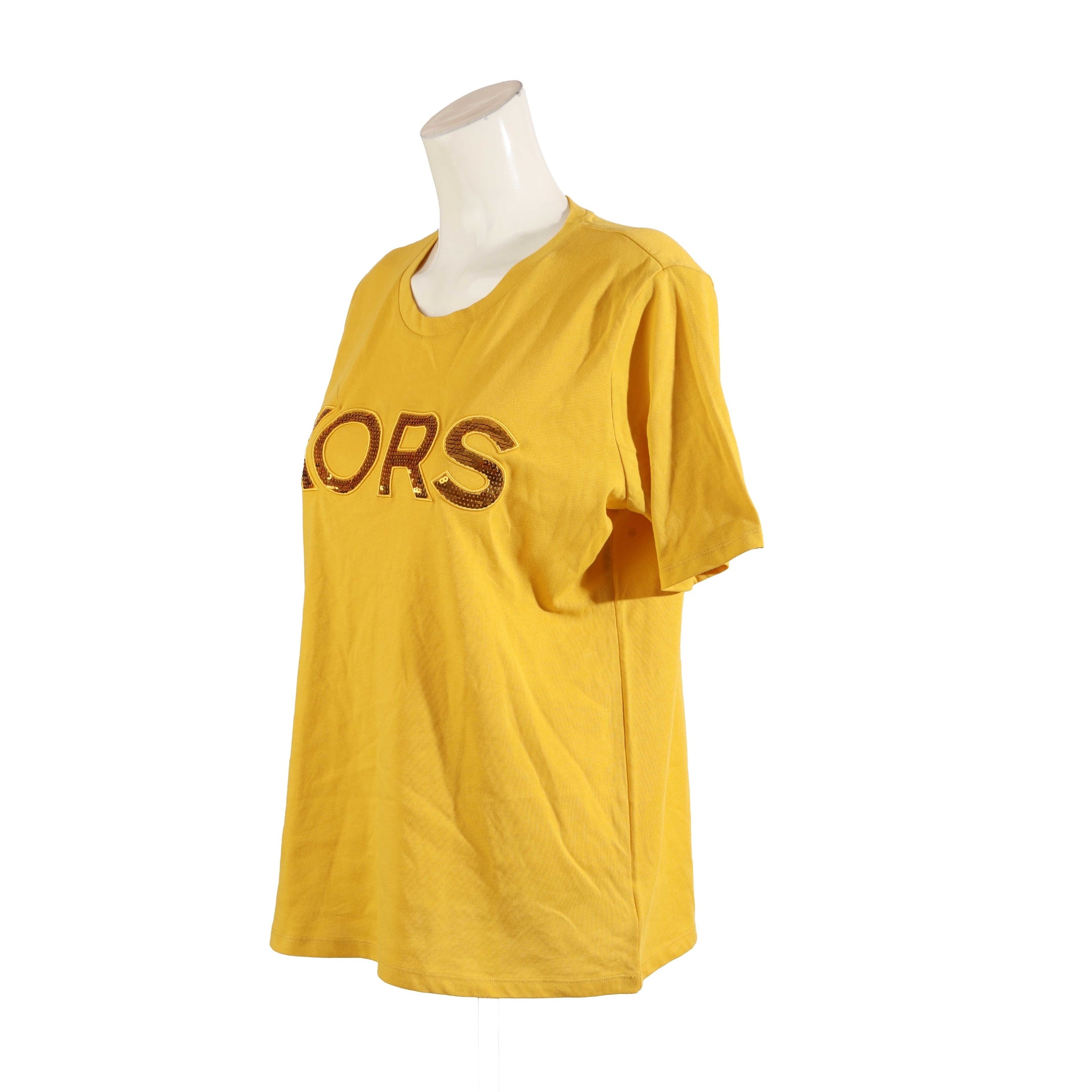Michael Kors Sequined Yellow Logo T-Shirt