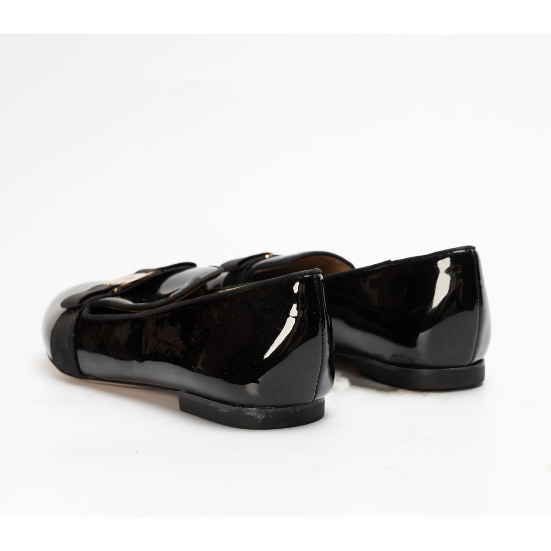 Salvatore Ferragamo Black Vara Bow Loafers