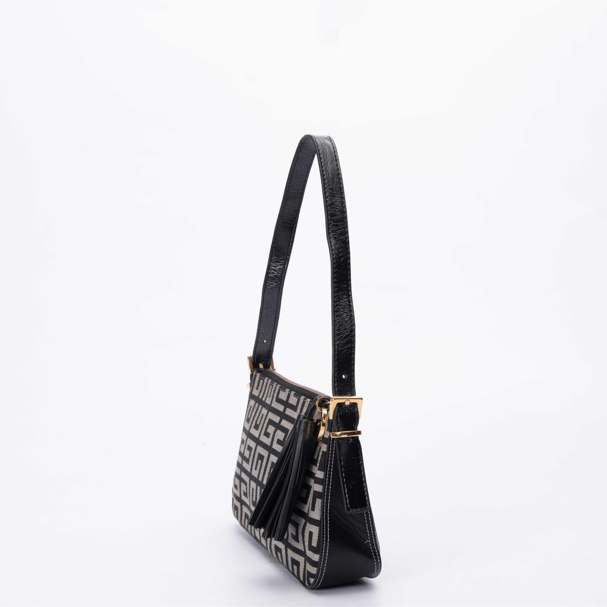 Givenchy Black Monogram Tassel Baguette