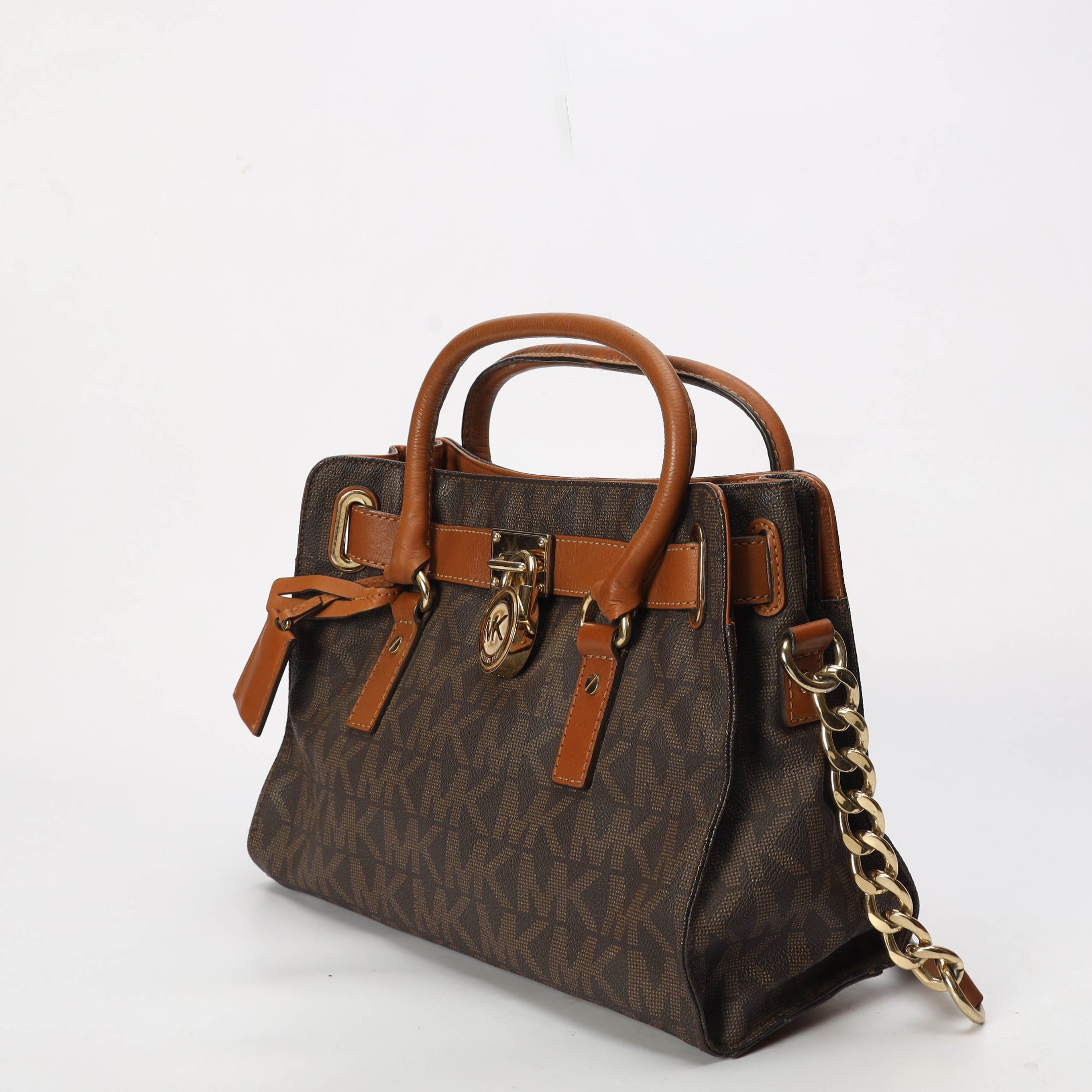 Michael Kors Hamilton Brown Logo Tote
