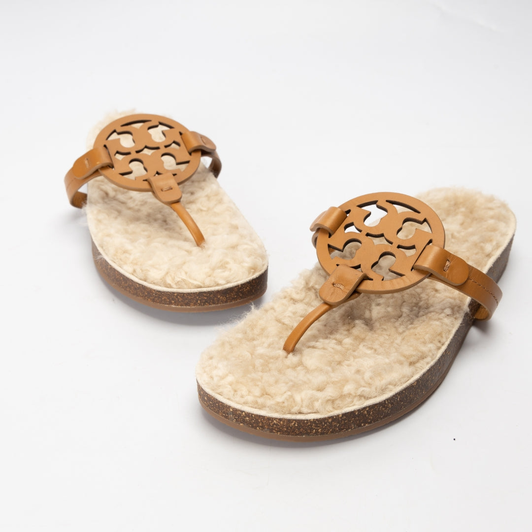 Tory Burch Miller Cloud Shearling Sandals