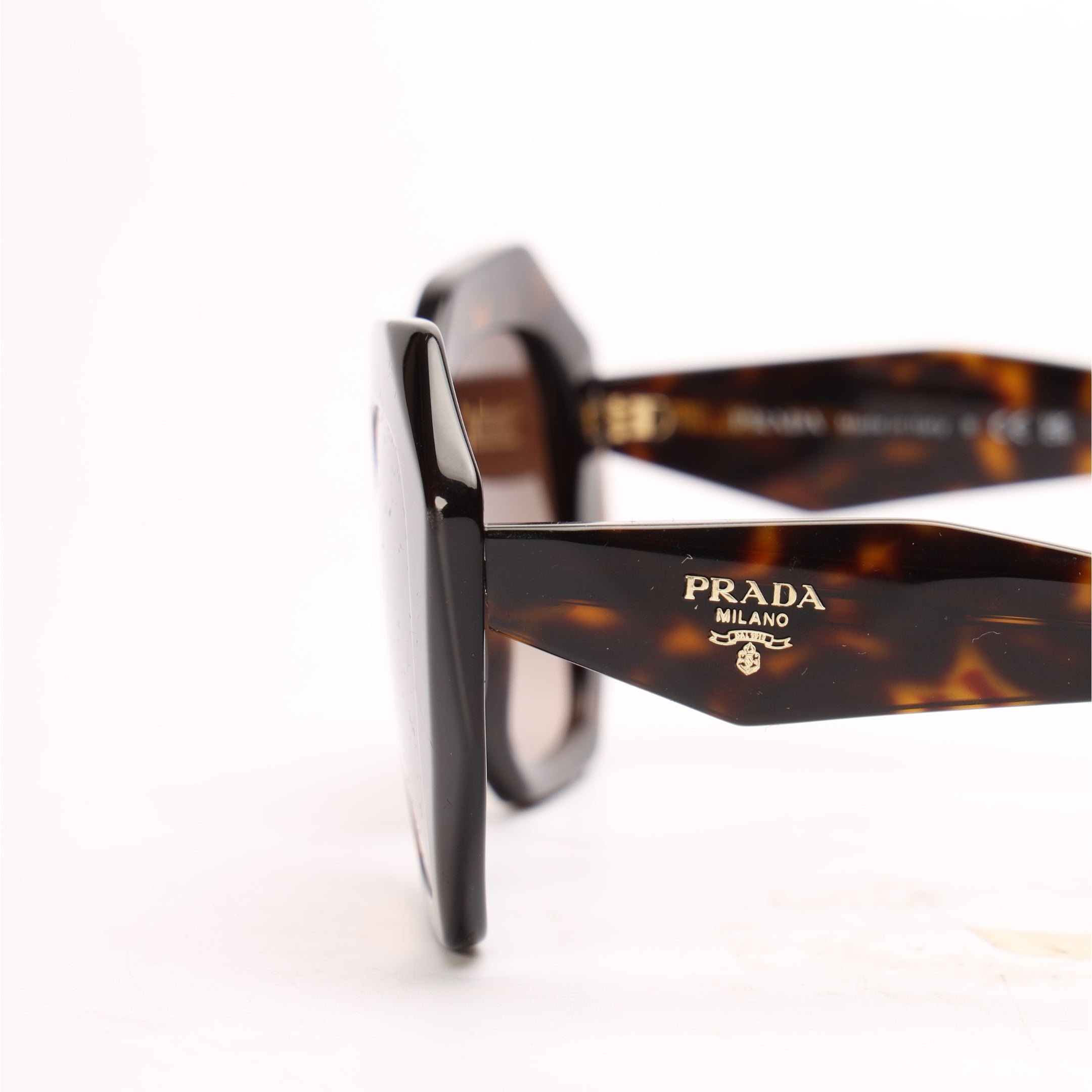 Prada Brown Acetate Tortoise Frame Sunglasses