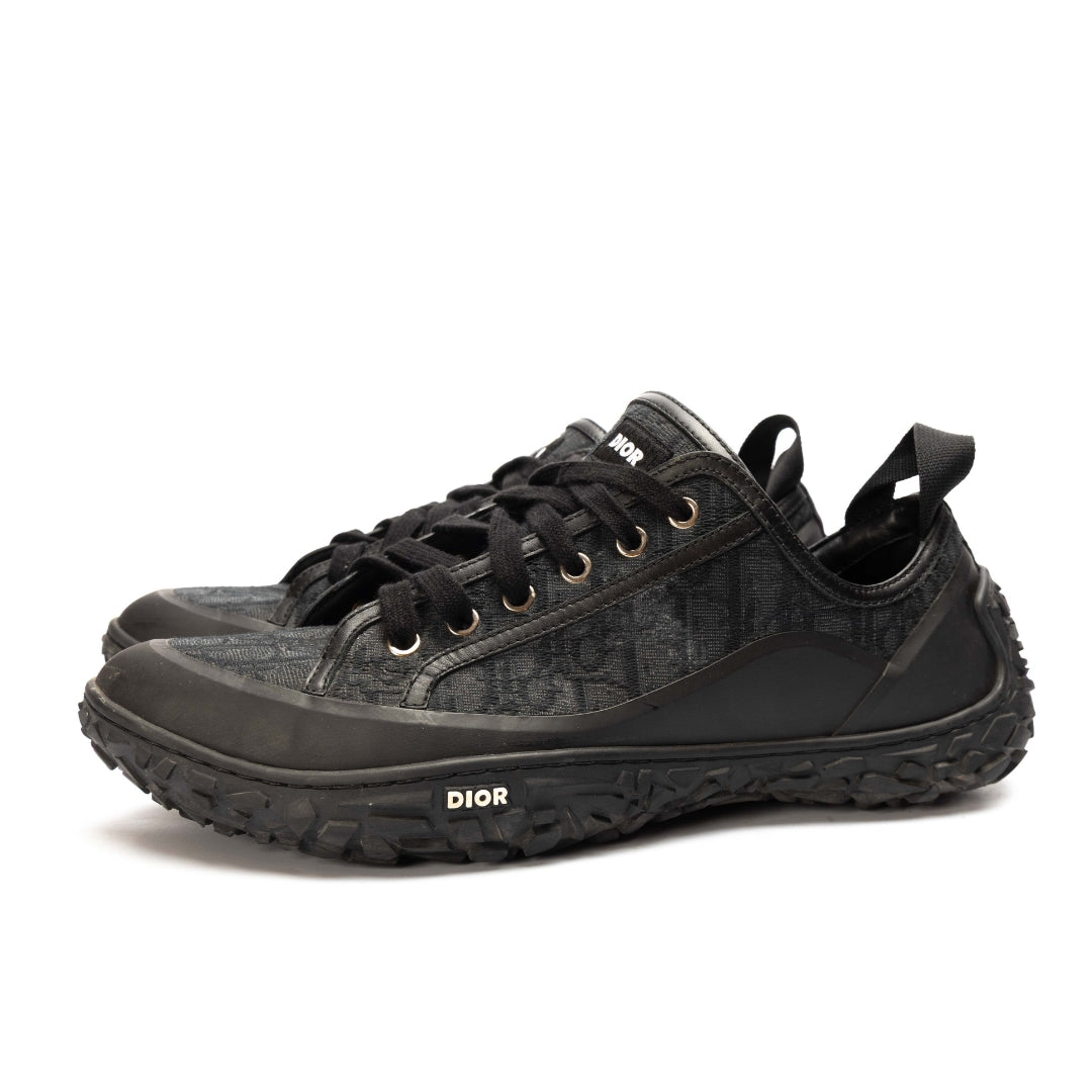 Dior Black Homme B28 Oblique Lace Up Sneakers