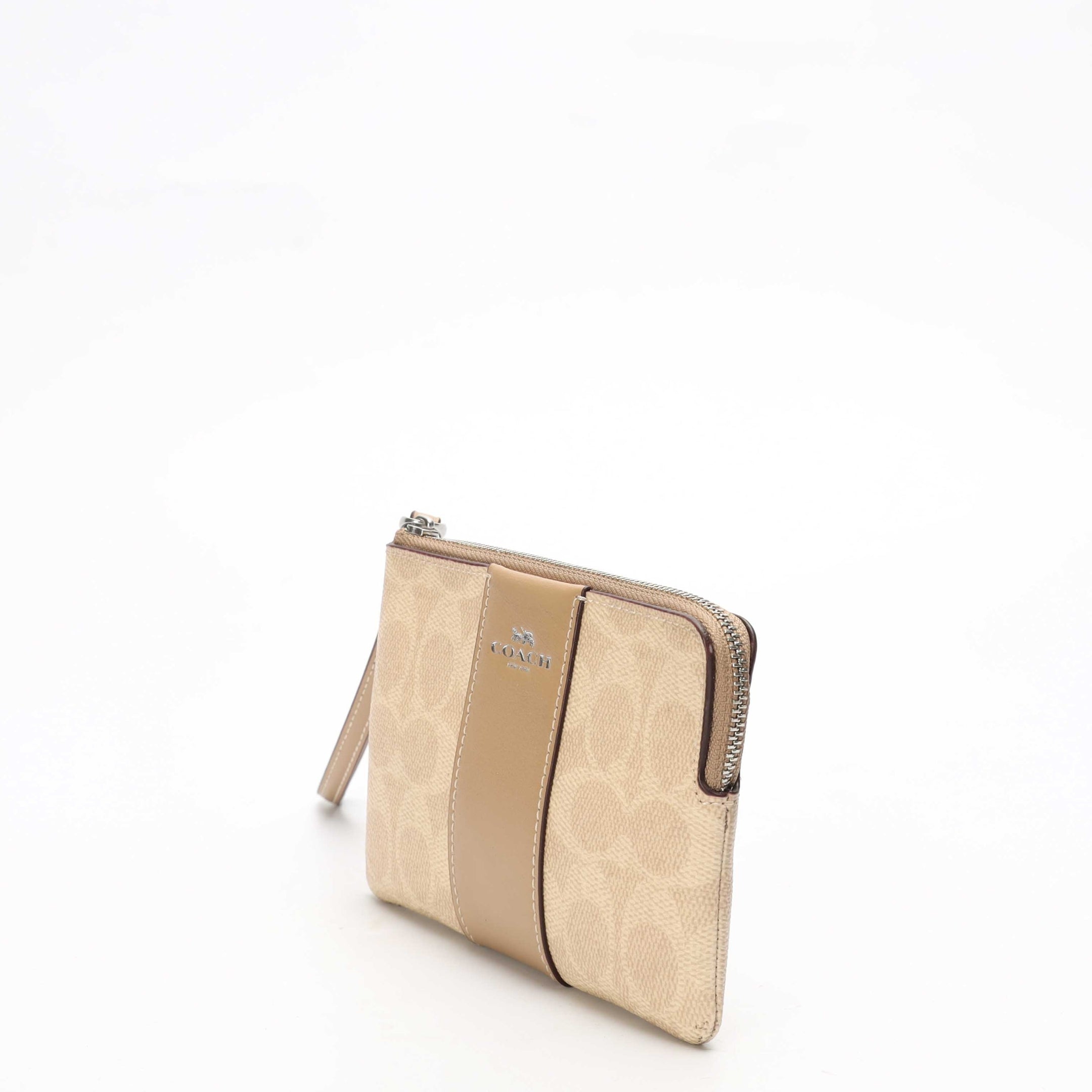 Coach Beige Signature Canvas Wallet