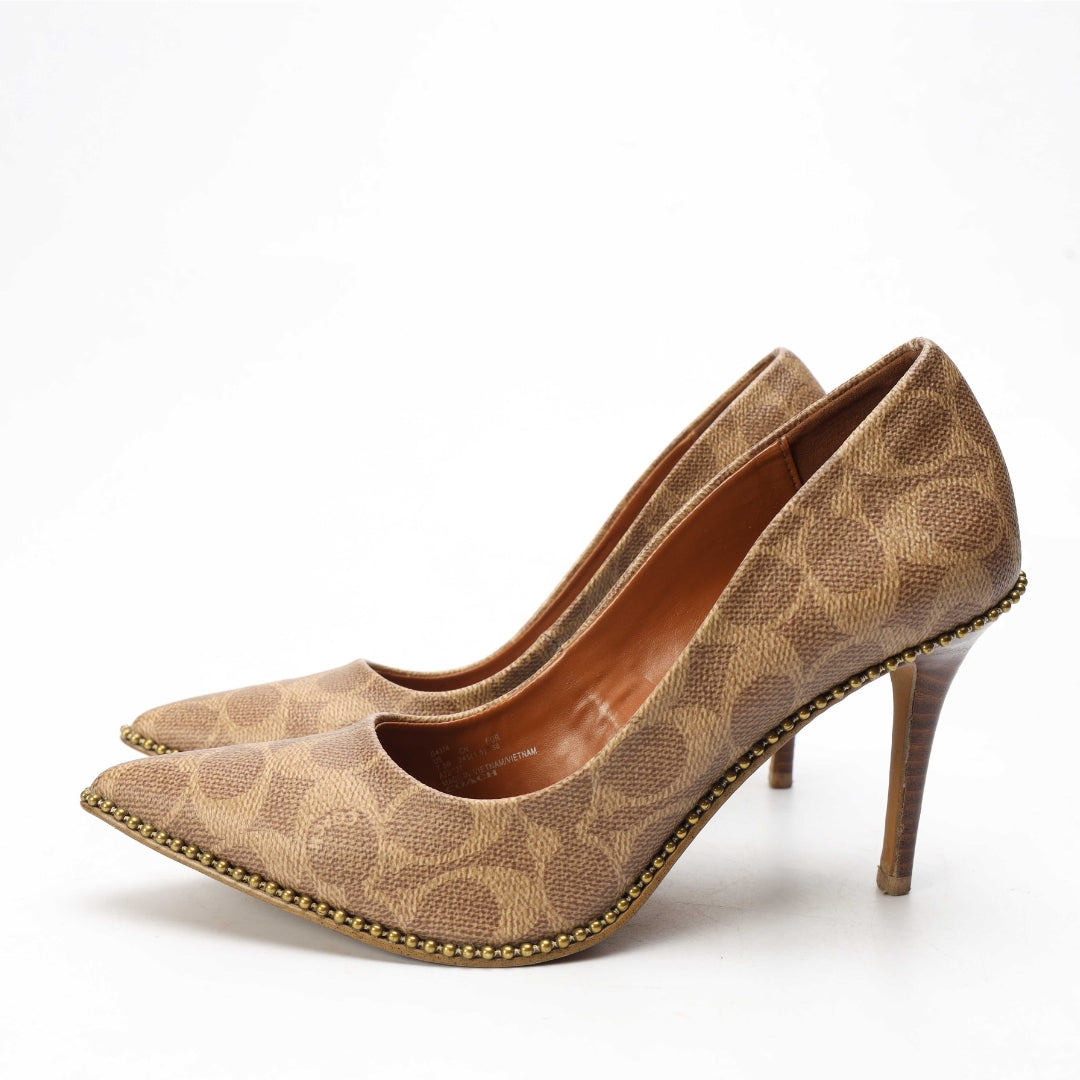 Coach Signature Canvas Waverly Pumps