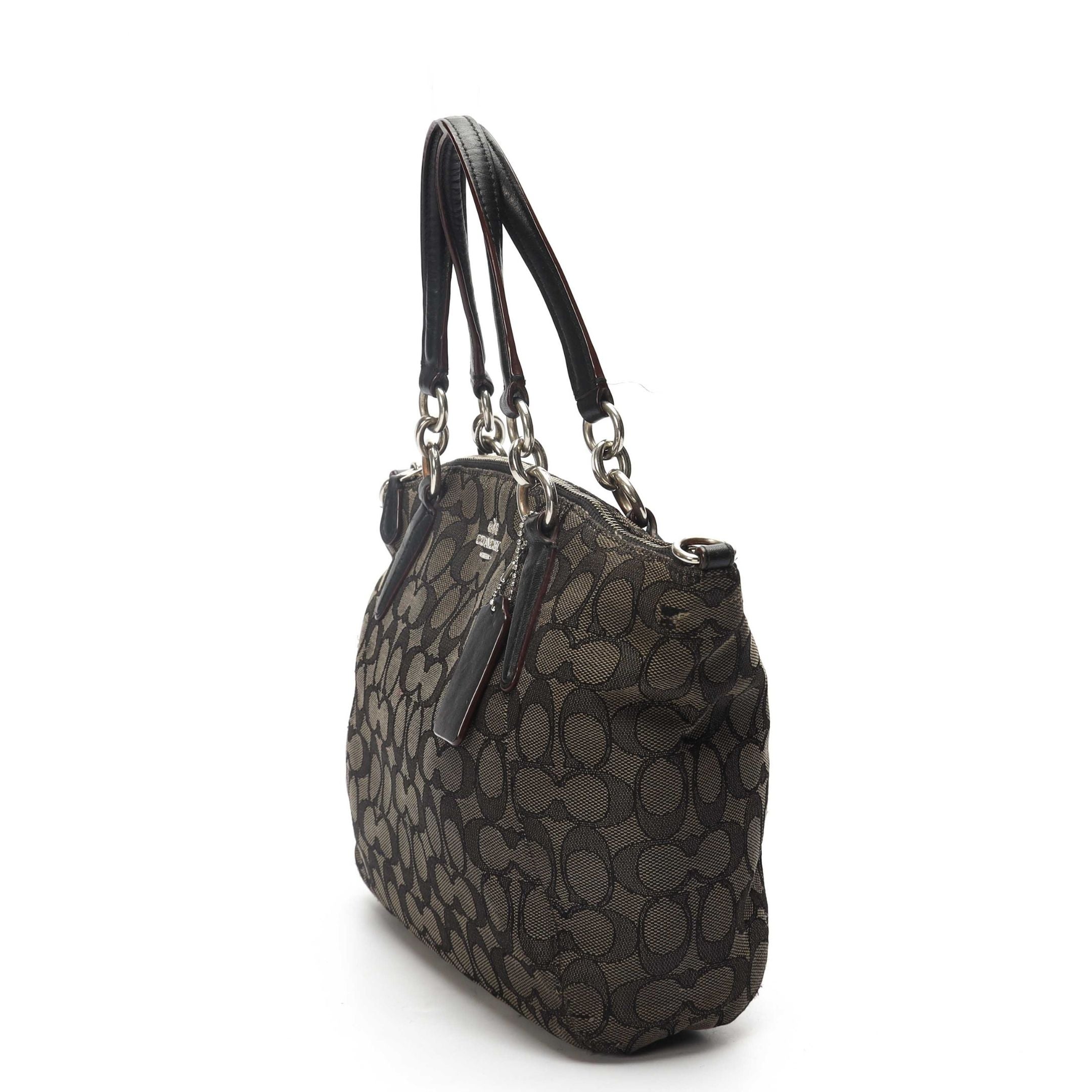 Coach Grey/Black Canvas Kelsey Satchel