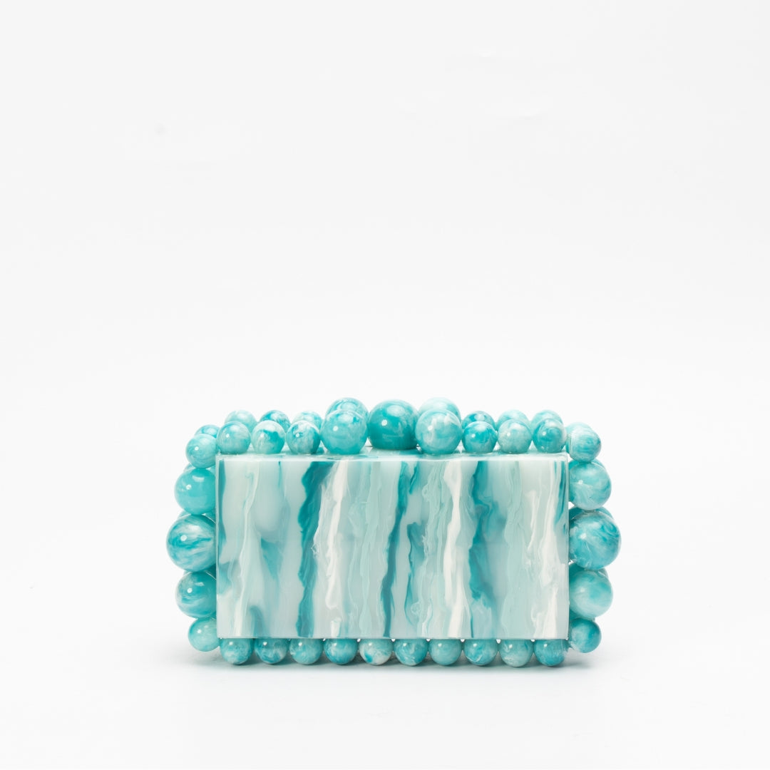 Cult Gaia Eos Marbled Box Clutch