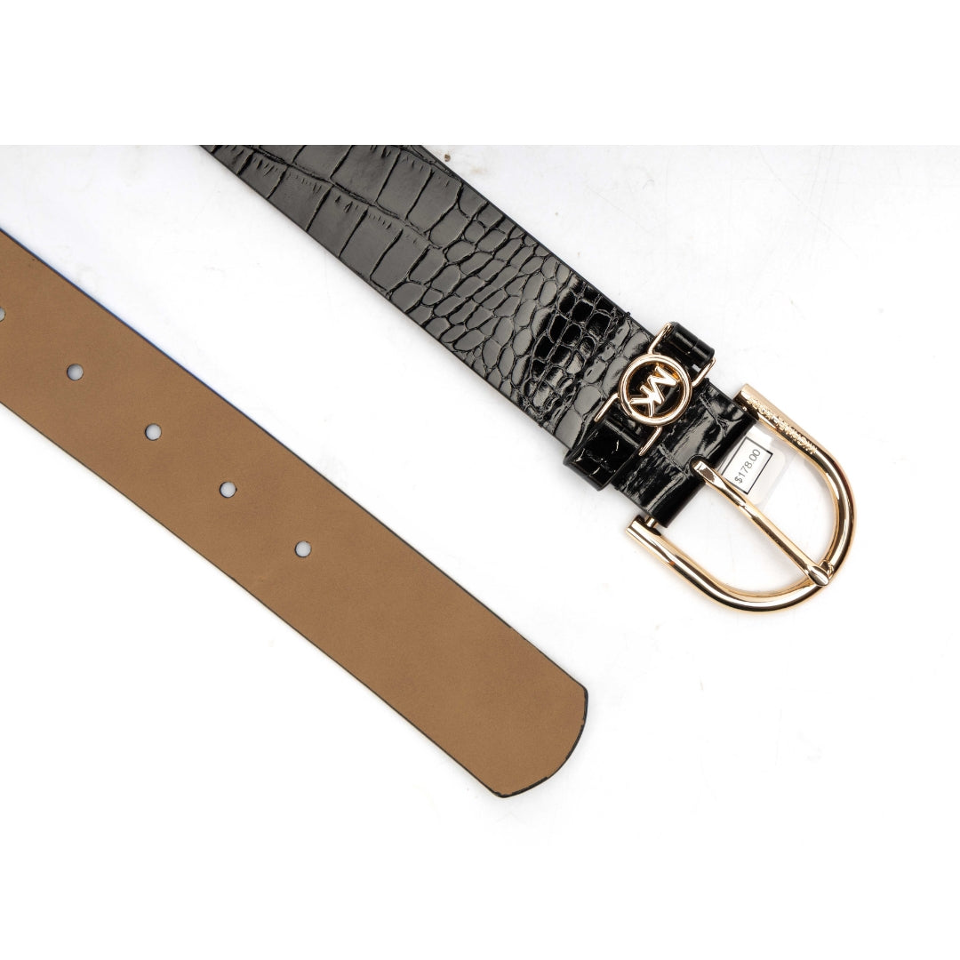Michael Kors Black Monogram Logo Belt