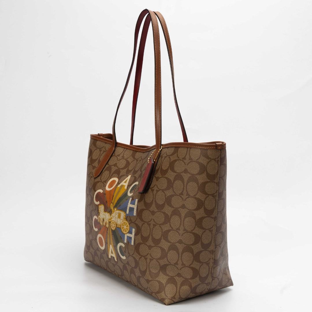 Coach Radial Rainbow City Tote Bag