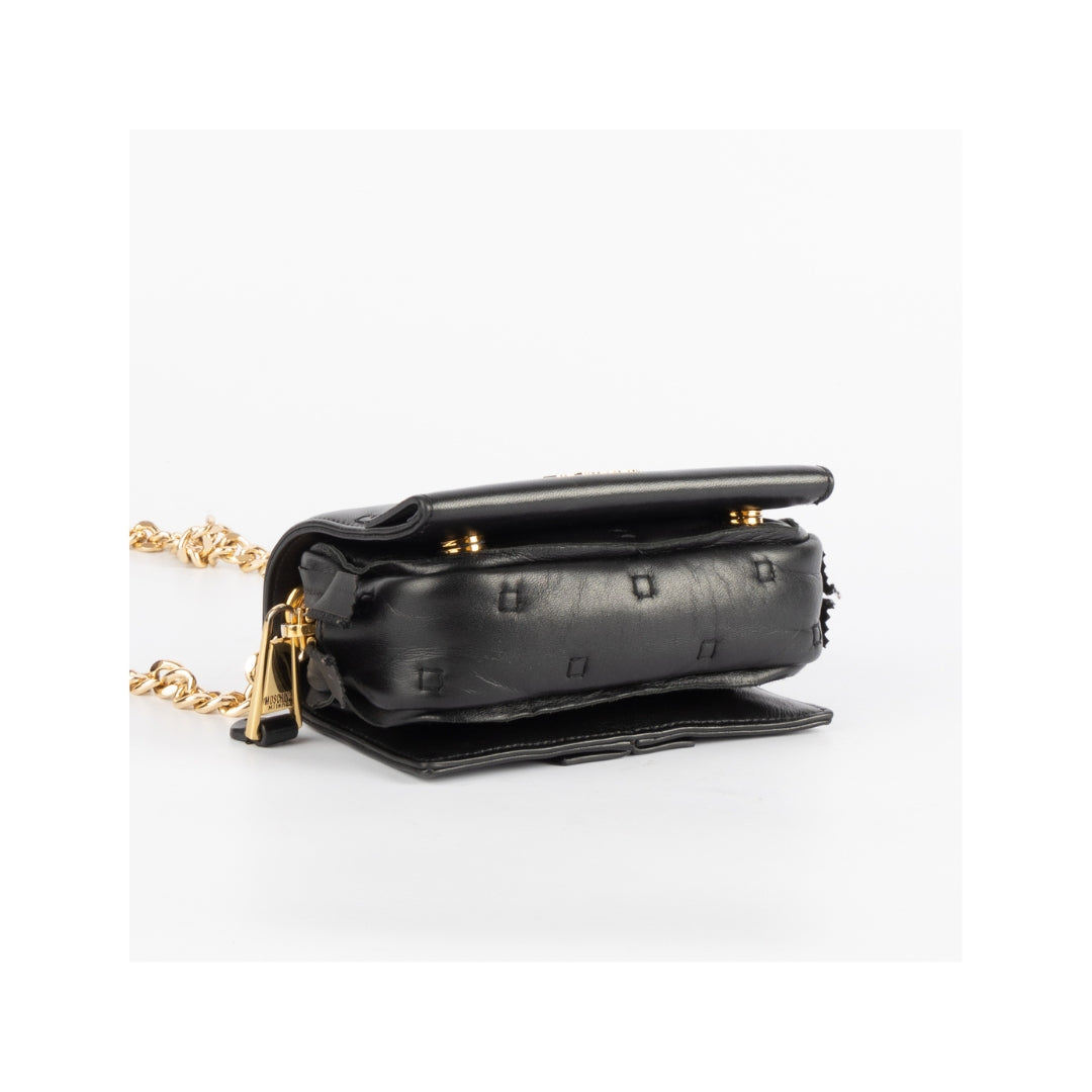 Moschino Inside Out Leather Crossbody Bag