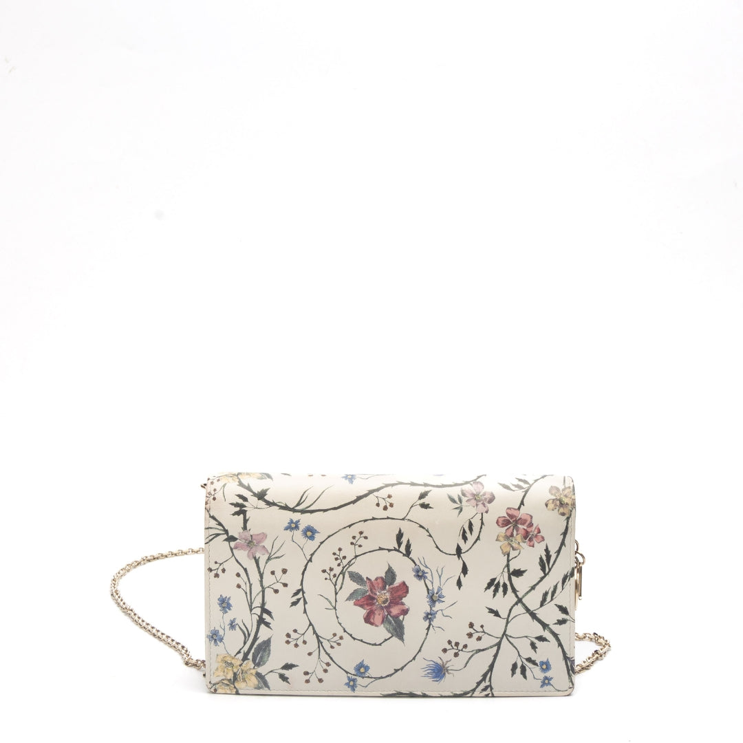 Lady Dior Dahlia Millefiori Printed Calfskin Sling Bag