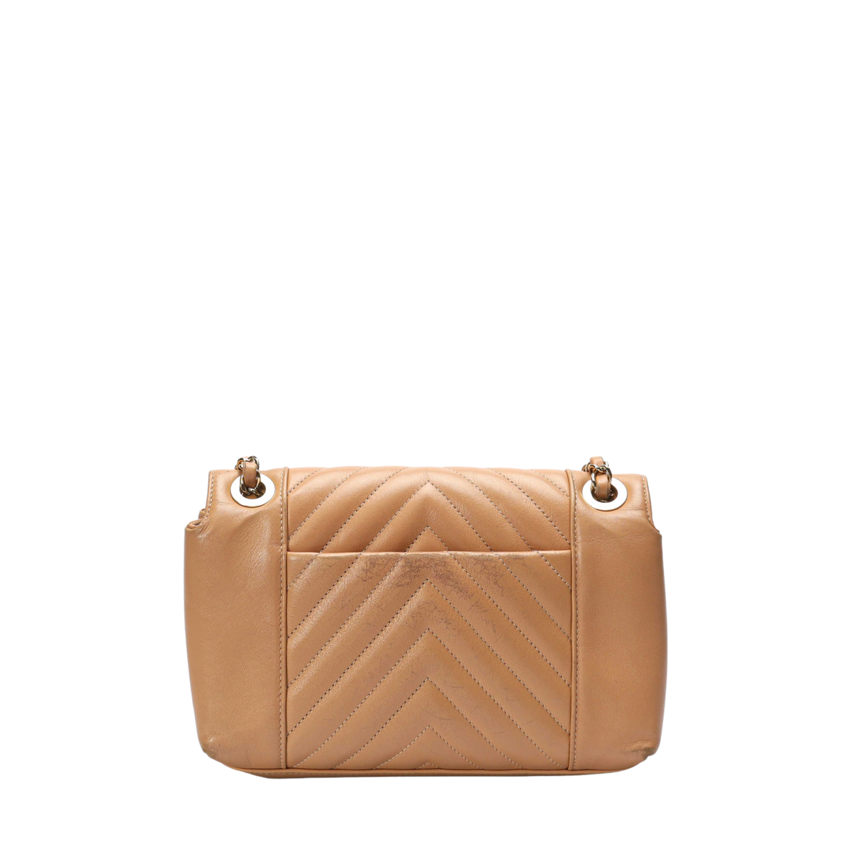 Chanel Beige Flap Crossbody Bag