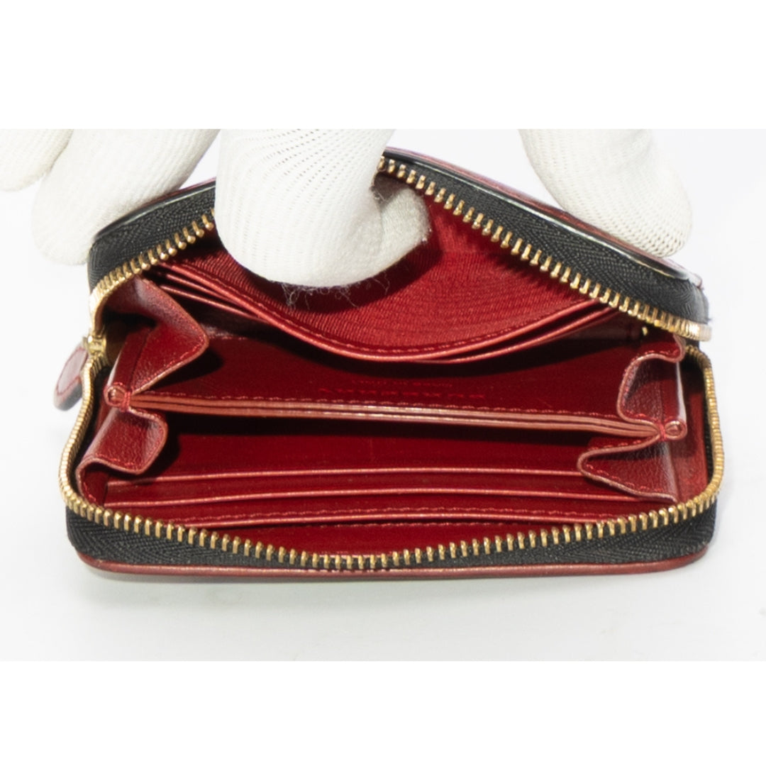 Burberry Haymarket Check Zip Around Wallet