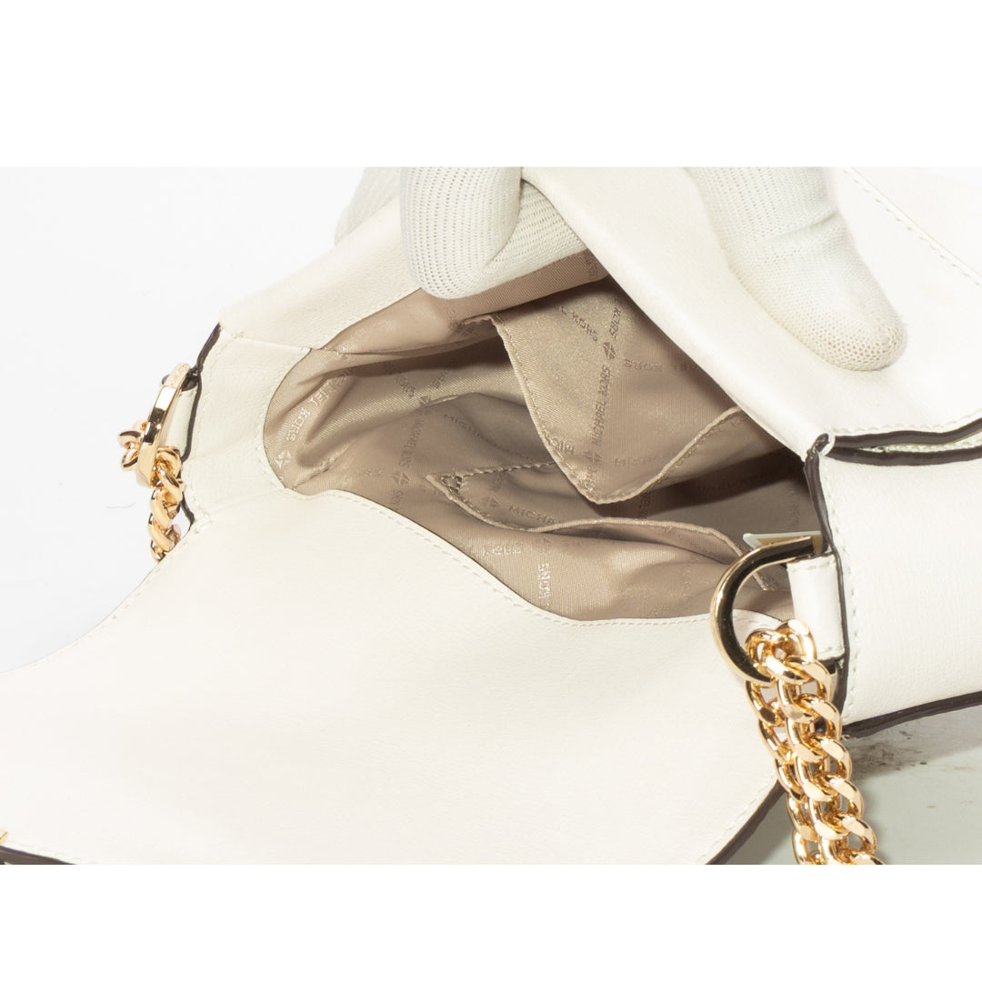 Michael Kors White Kinsley Shoulder Bag