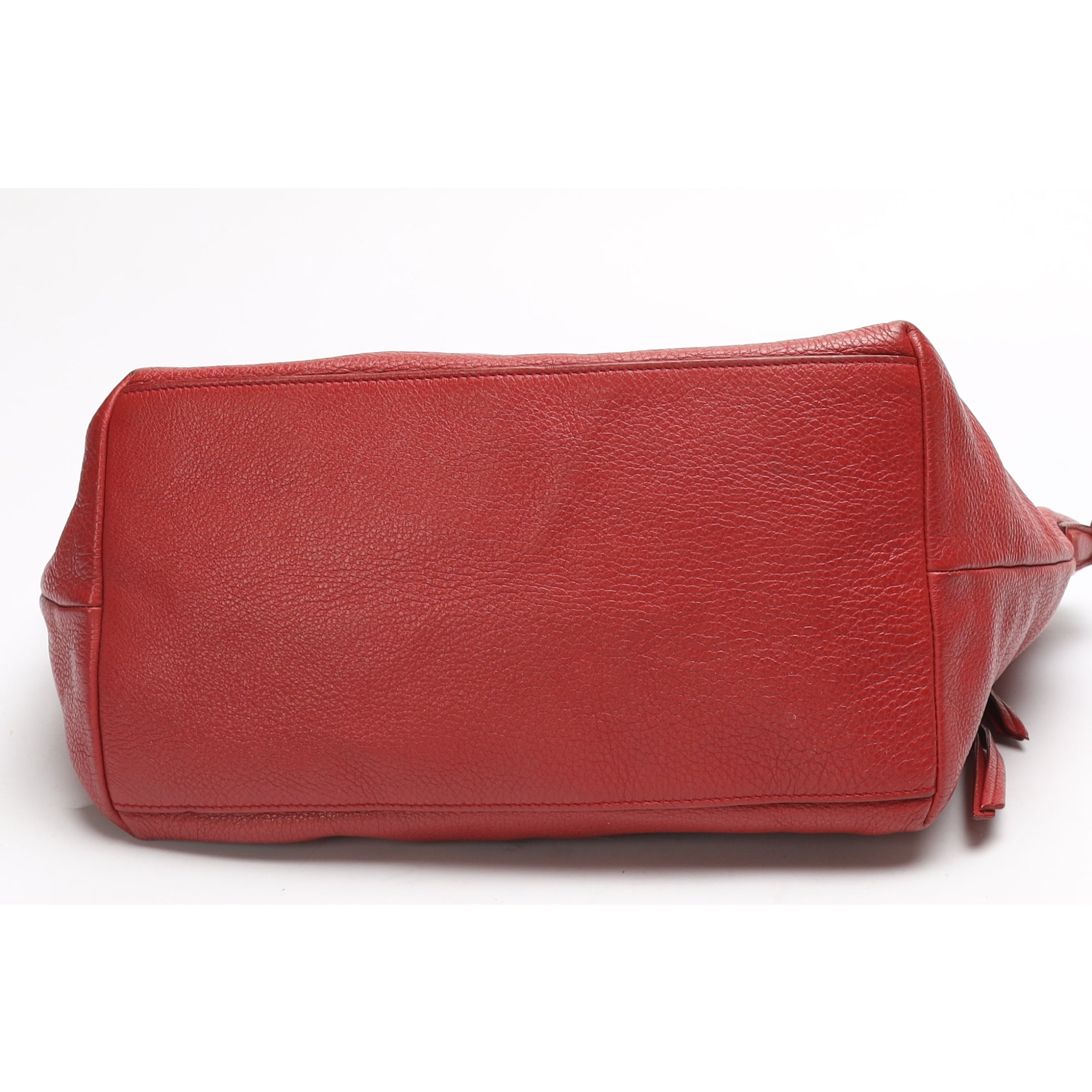Salvatore Ferragamo Red Front Pocket Satchel