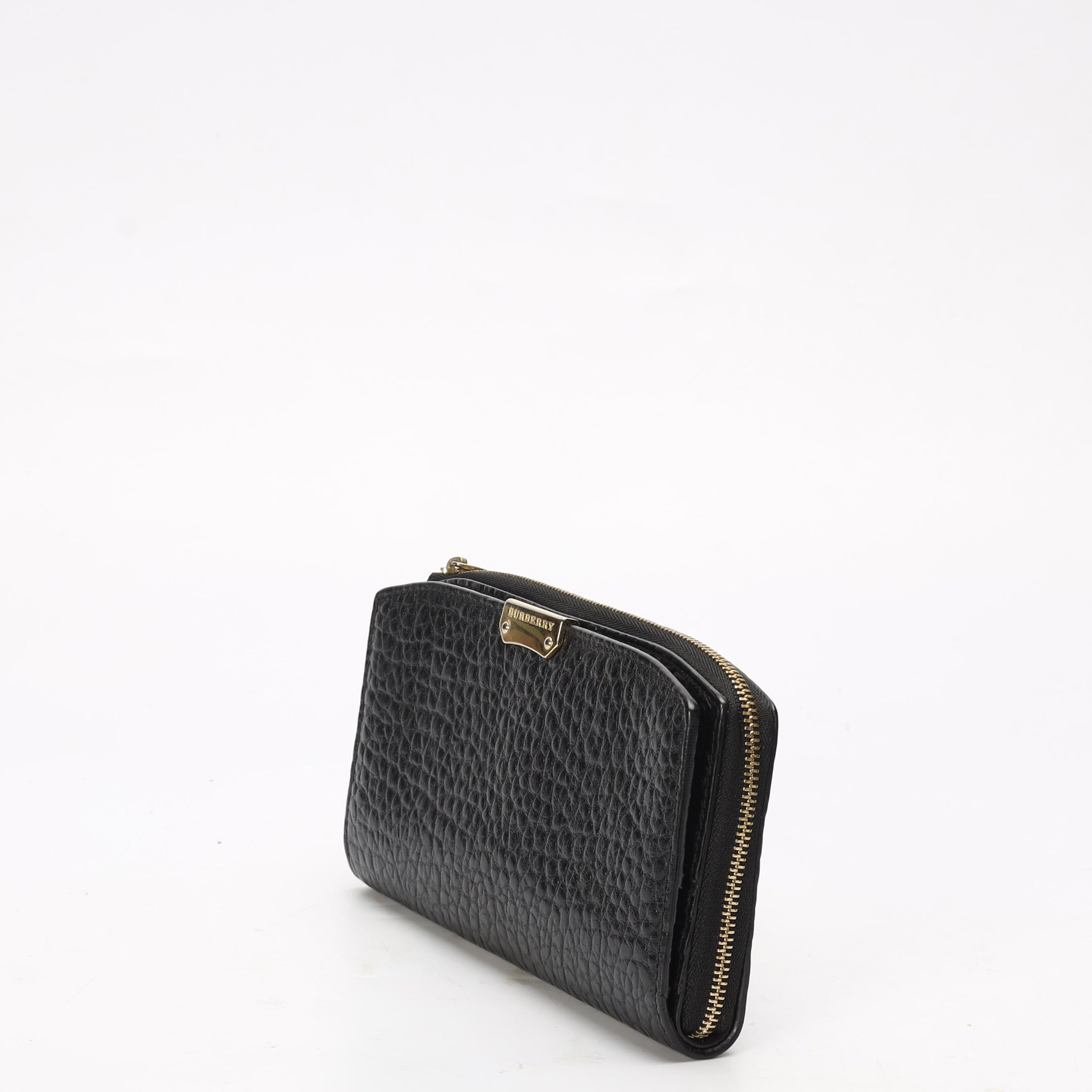 Burberry Black Grain Alvington Continental Wallet