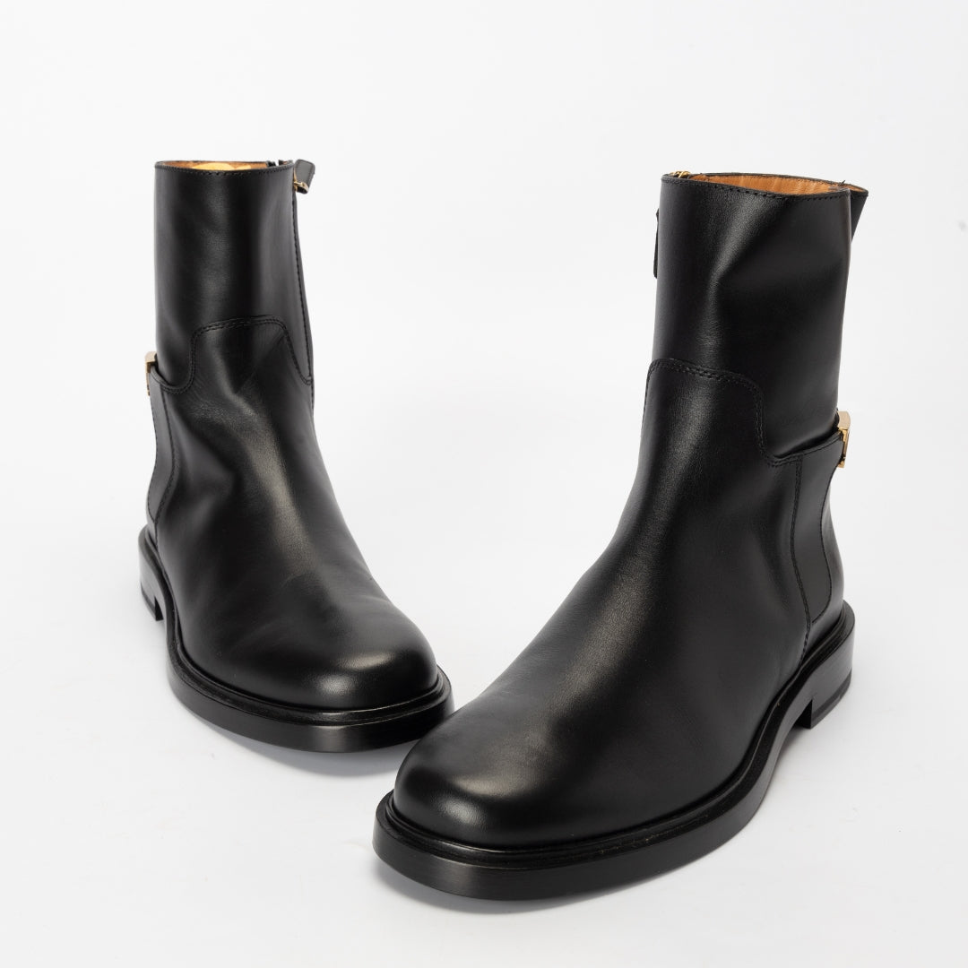 Tod's Black Leather Ankle Boots