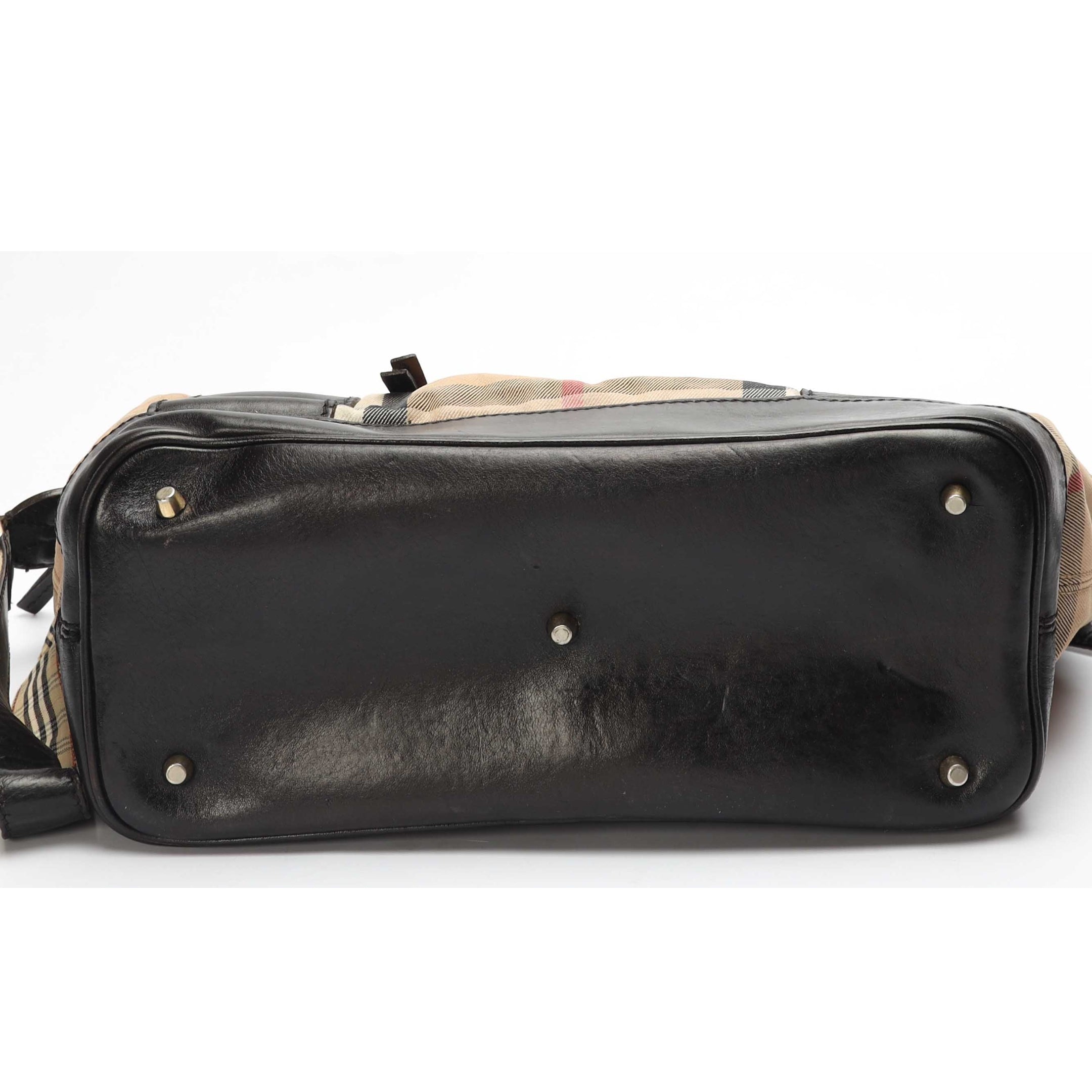 Burberry Nova Check Black/Beige Convertible Satchel