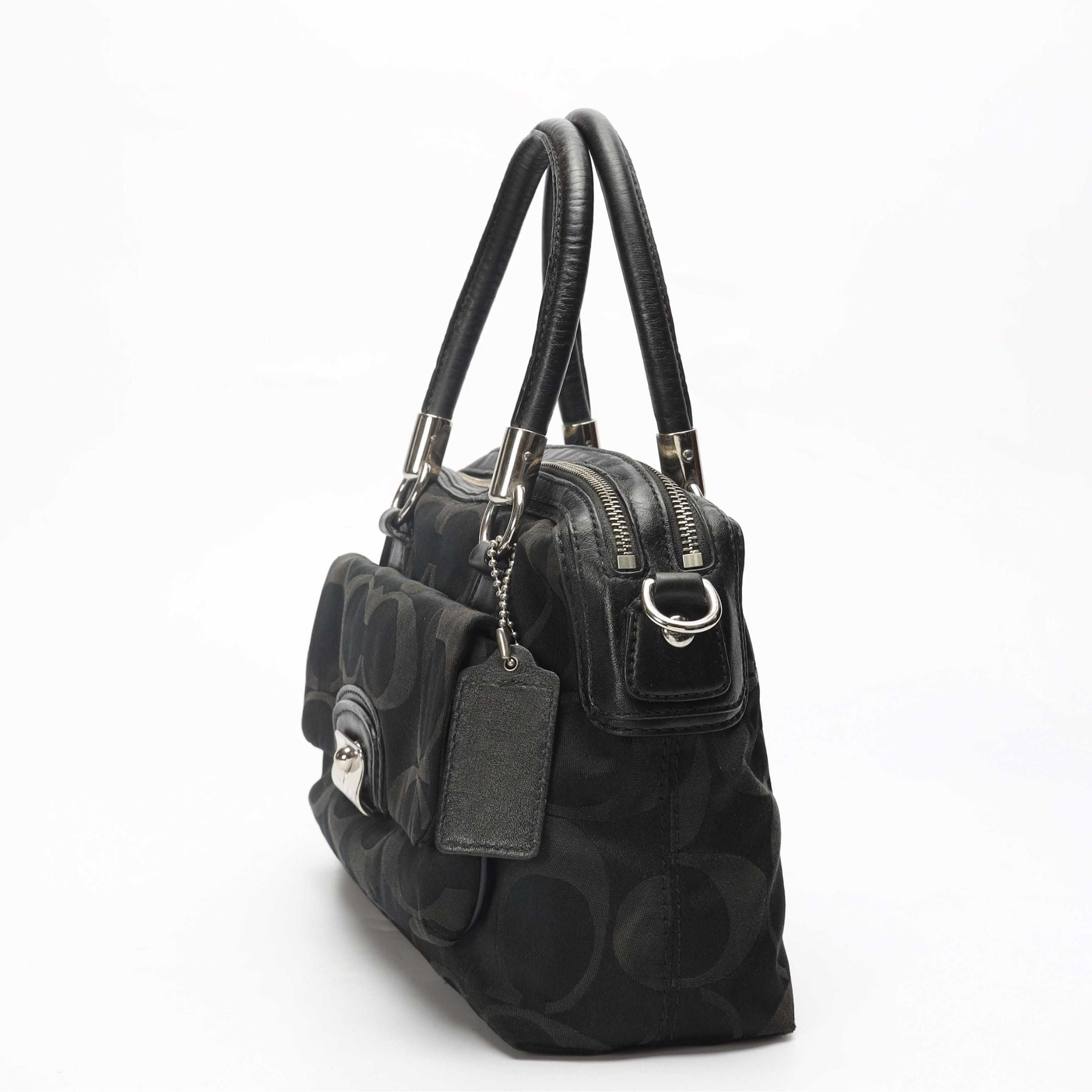 Coach Black Kristin Double Zip Satchel