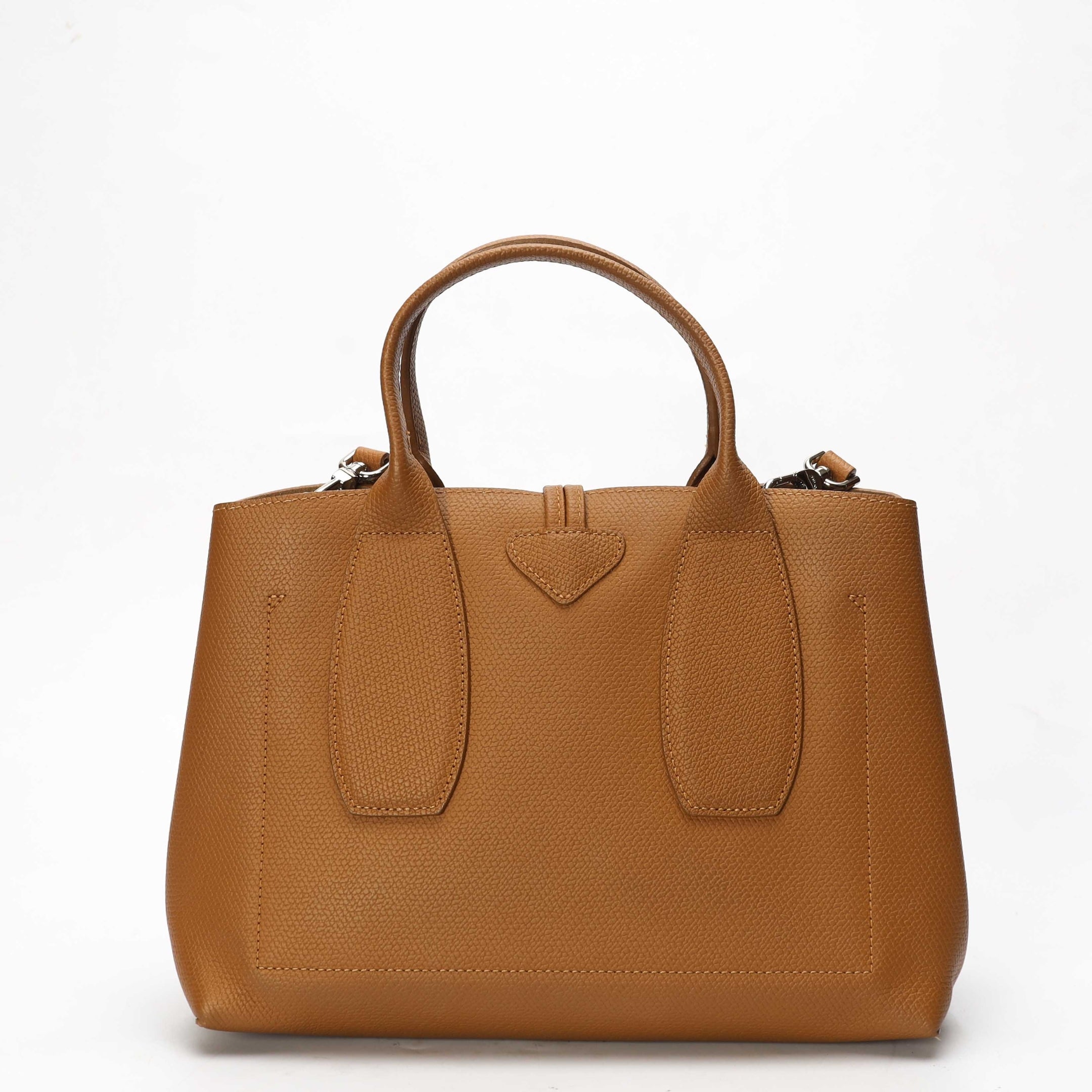 Longchamp Le Roseau Camel Large Satchel