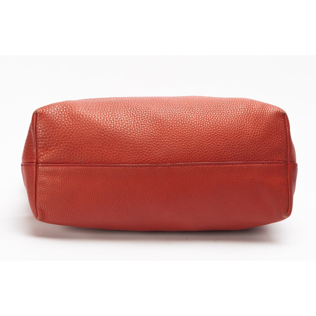 Prada Red Vitello Daino Rosso Tote