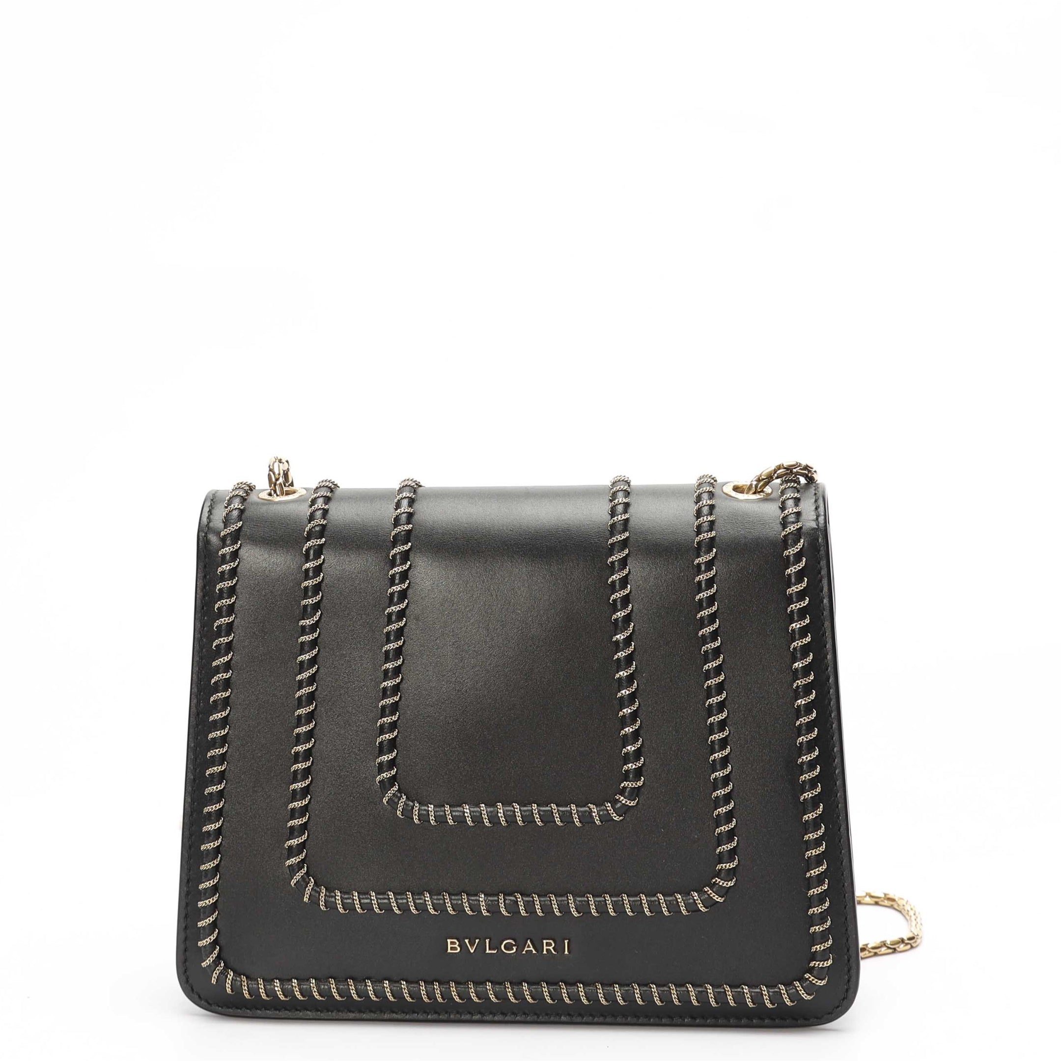 Bvlgari Black Serpenti Blast Flap Bag