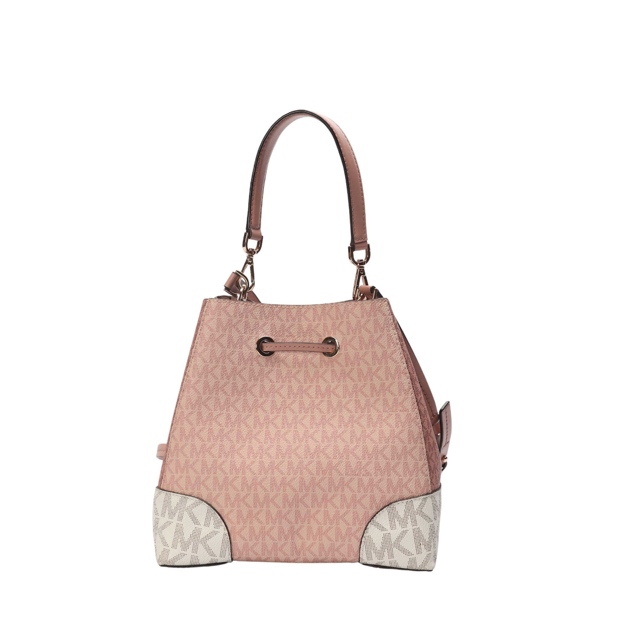 Michael Kors Pink Mercer Logo Bucket Bag