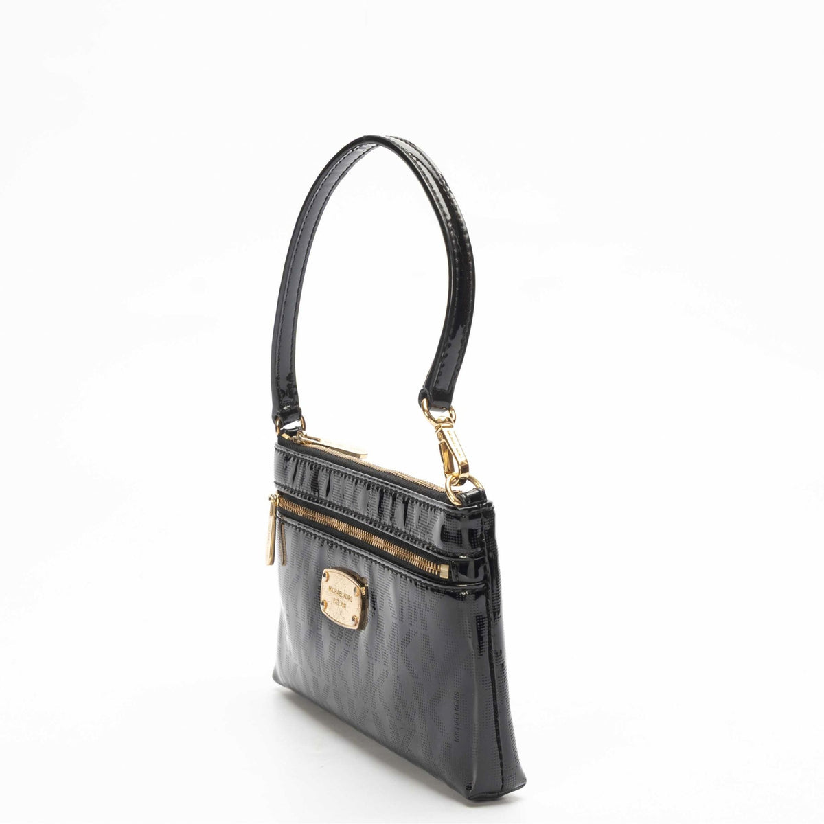 Michael Kors Black Patent Wristlet