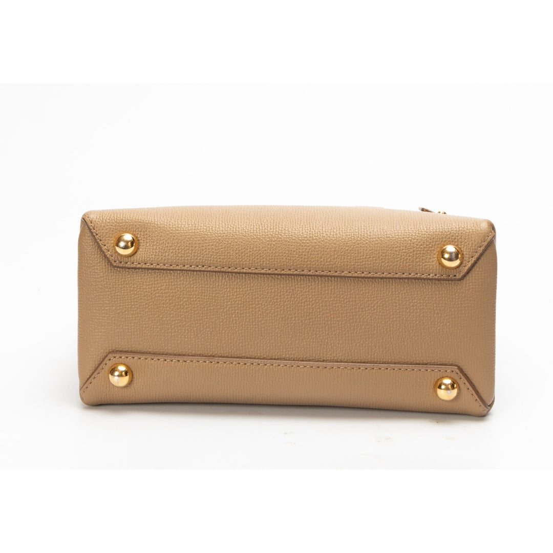 Burberry Beige Banner Derby Convertible Satchel