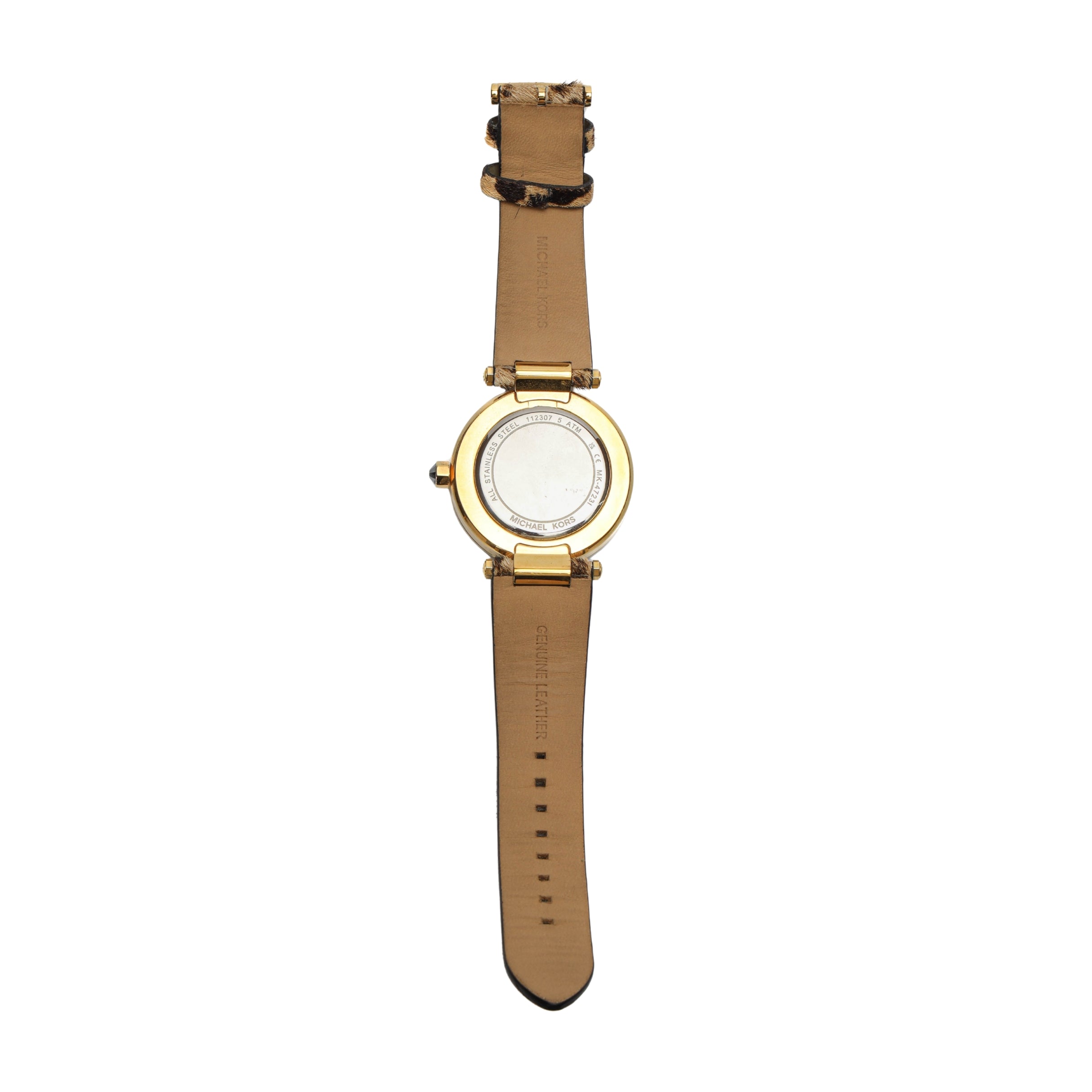 Michael Kors Parker Pave Gold-Tone Calf Hair Watch