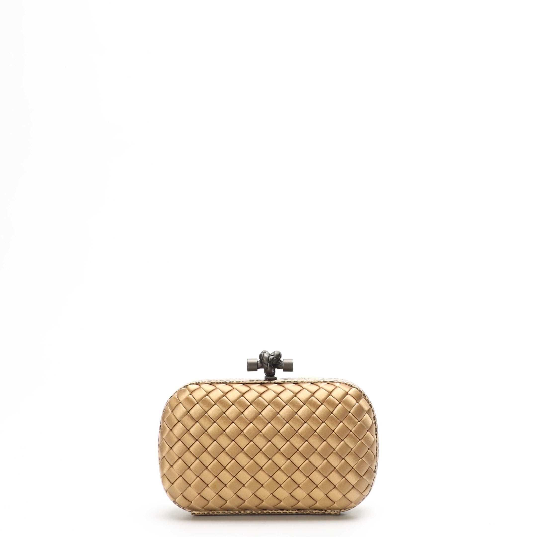 Bottega Veneta Champagne Intrecciato Small Clutch ‌