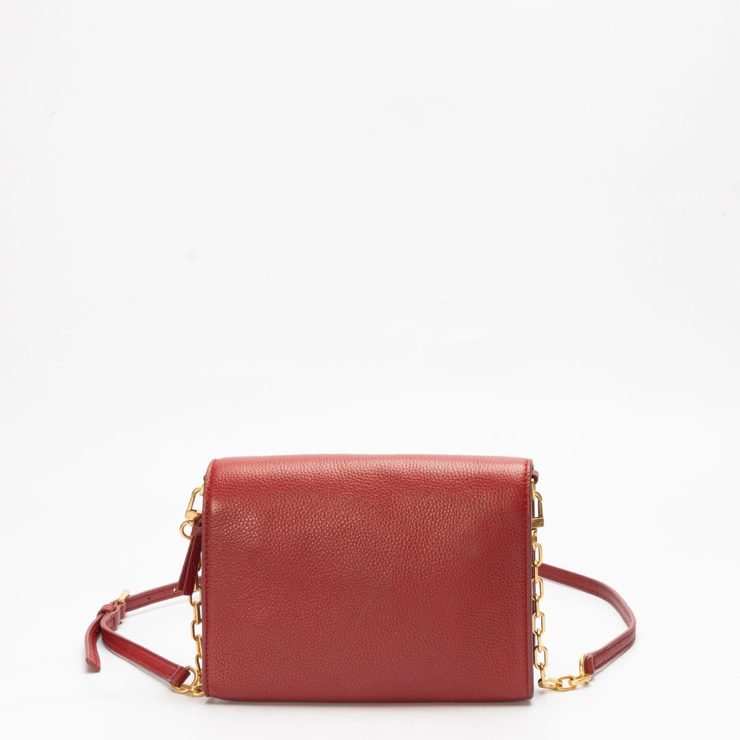 Tory Burch Britten Red Flap Crossbody Bag