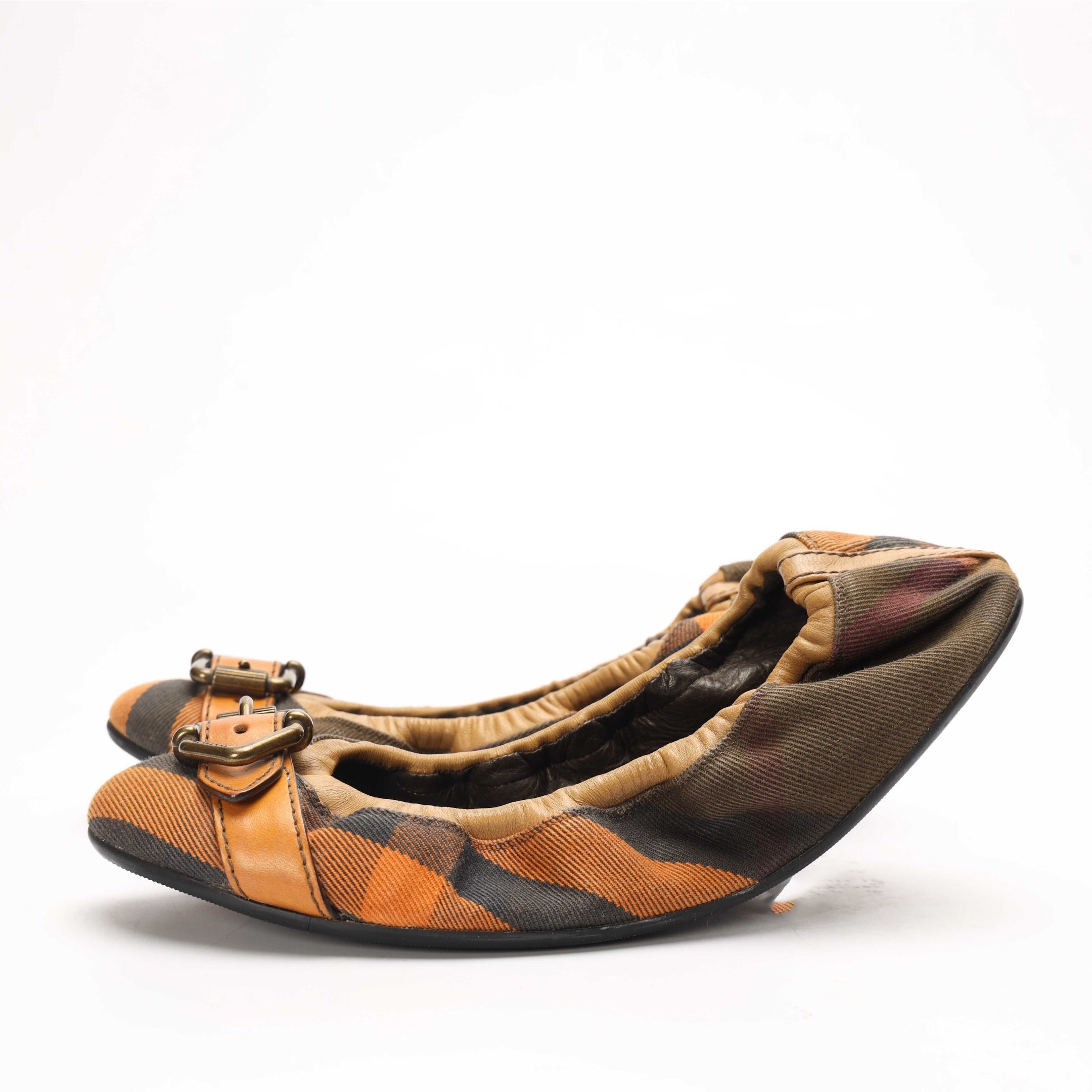 Burberry House Check Falcony Scrunch Ballet Flats