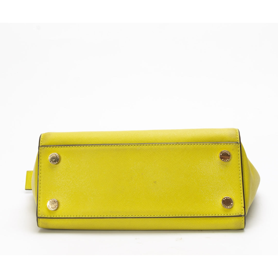Michael Kors Lime Green Saffiano Selma Satchel
