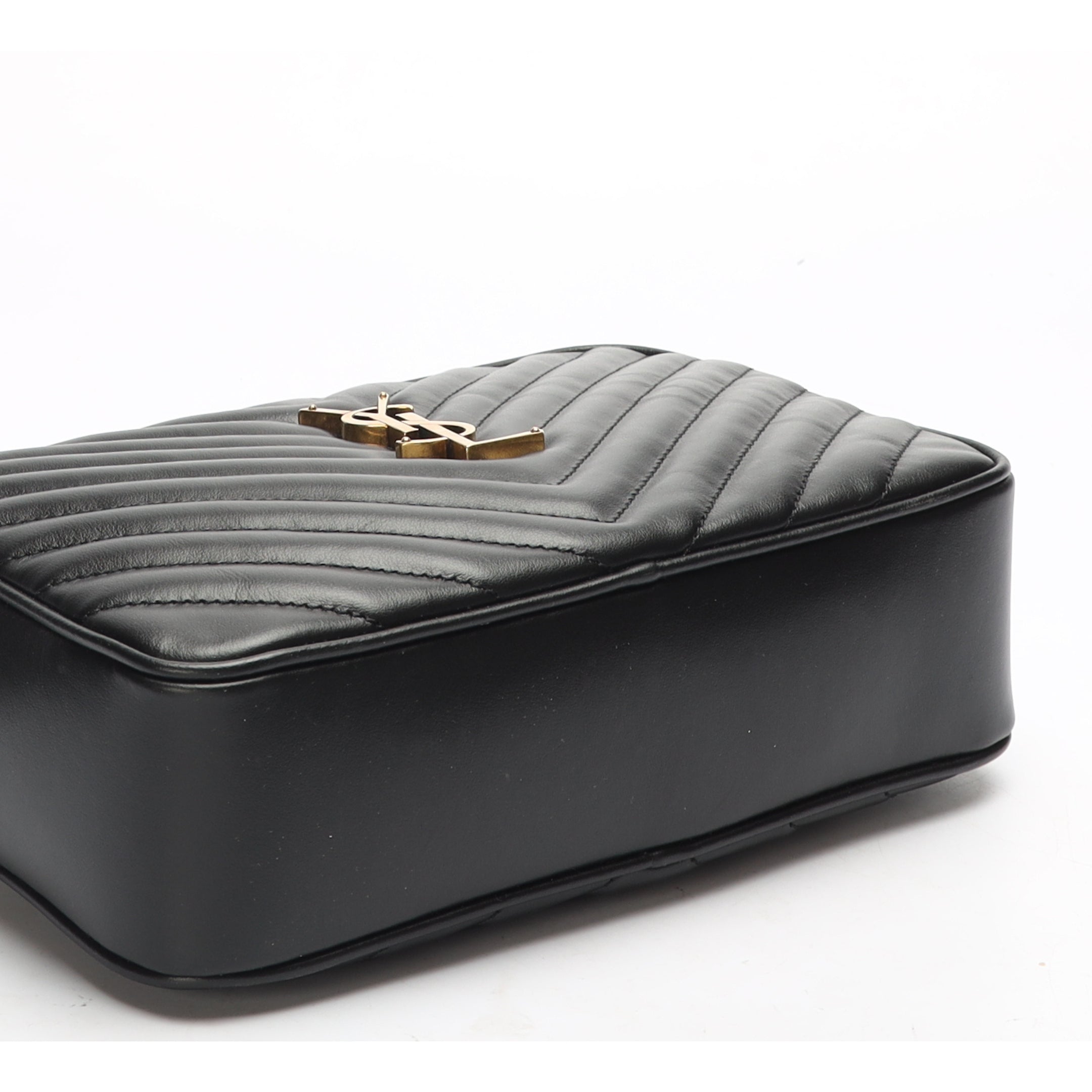 Saint Laurent Black Lou Quilted CrossBody Bag