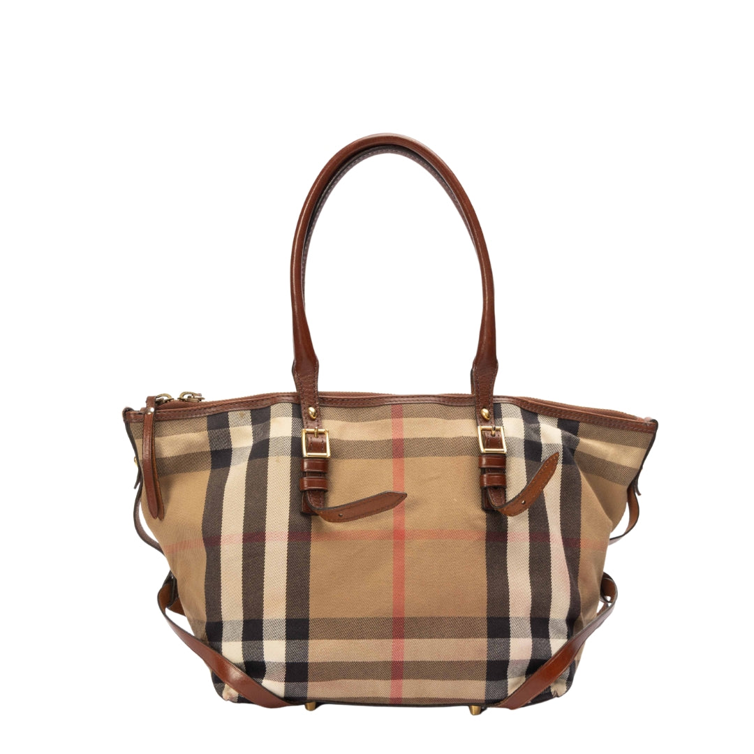 Burberry House Check Canvas Bridle Salisbury Tote