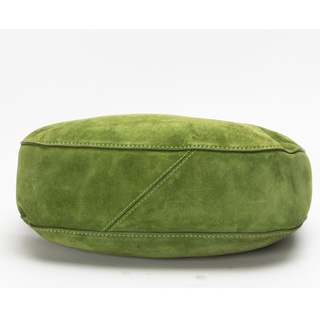 Jimmy Choo Green Suede Stevie Hobo Bag