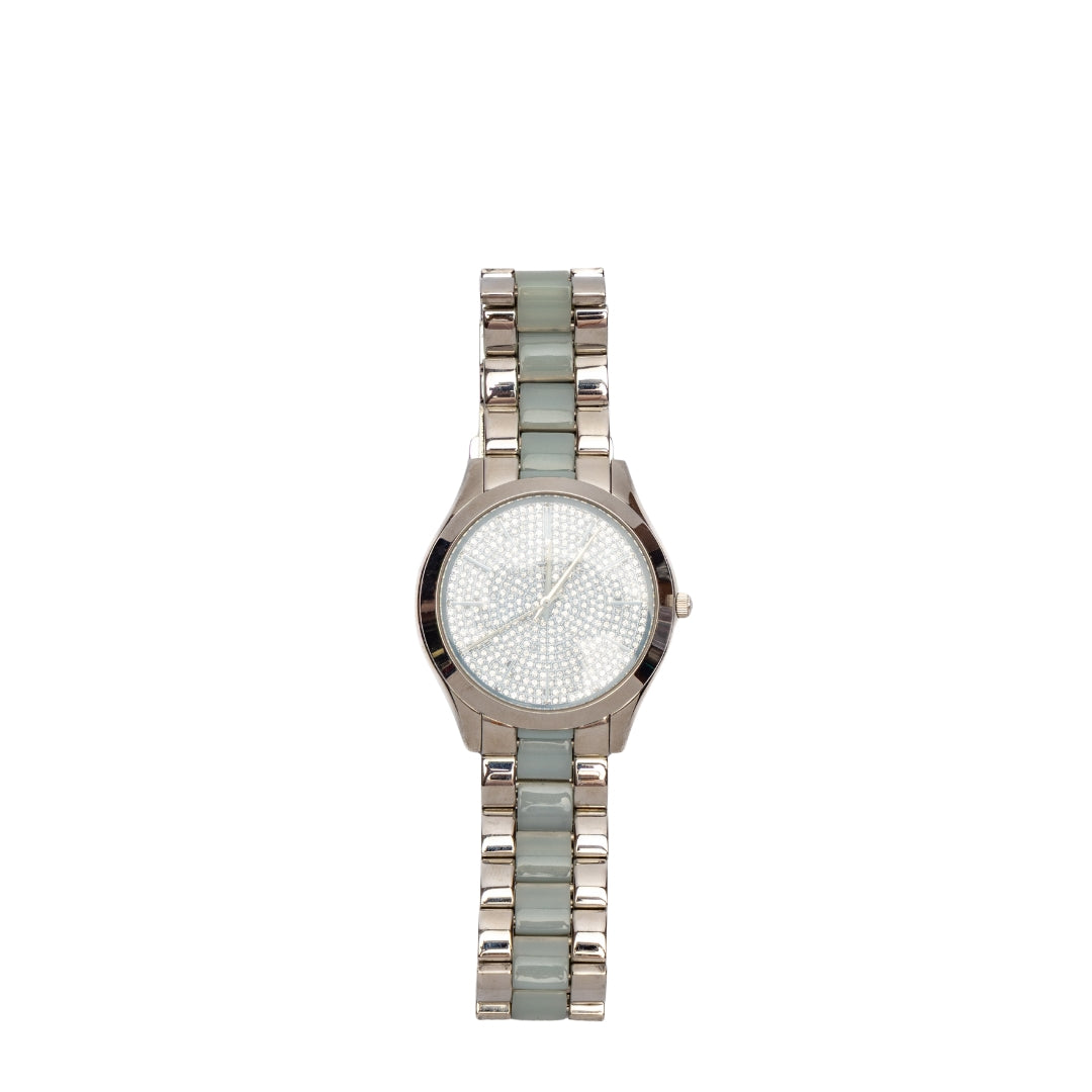 Michael Kors Slim Runway Silver-Tone Acetate Watch