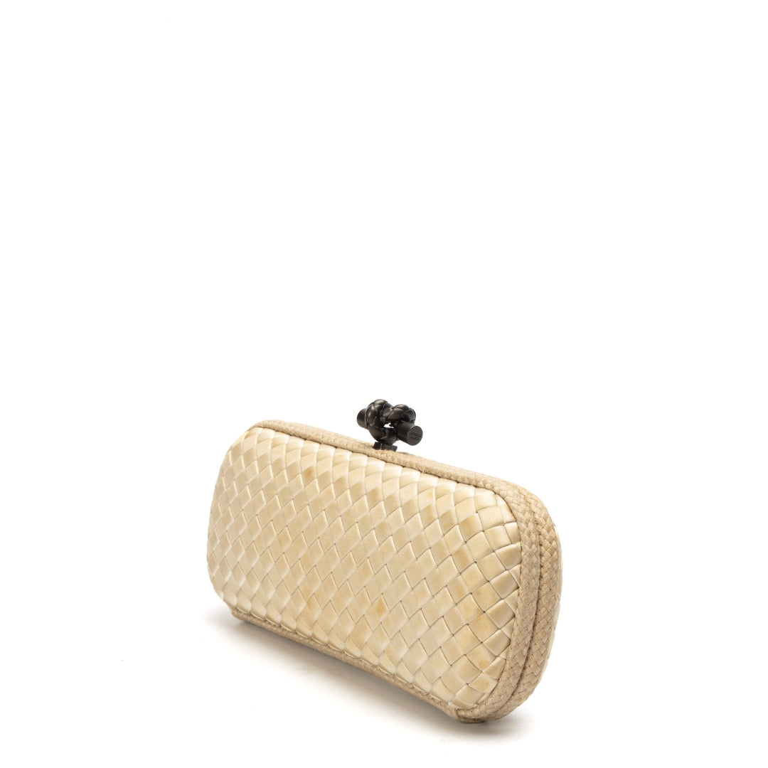 Bottega Veneta Satin Knot Minaudiere Clutch