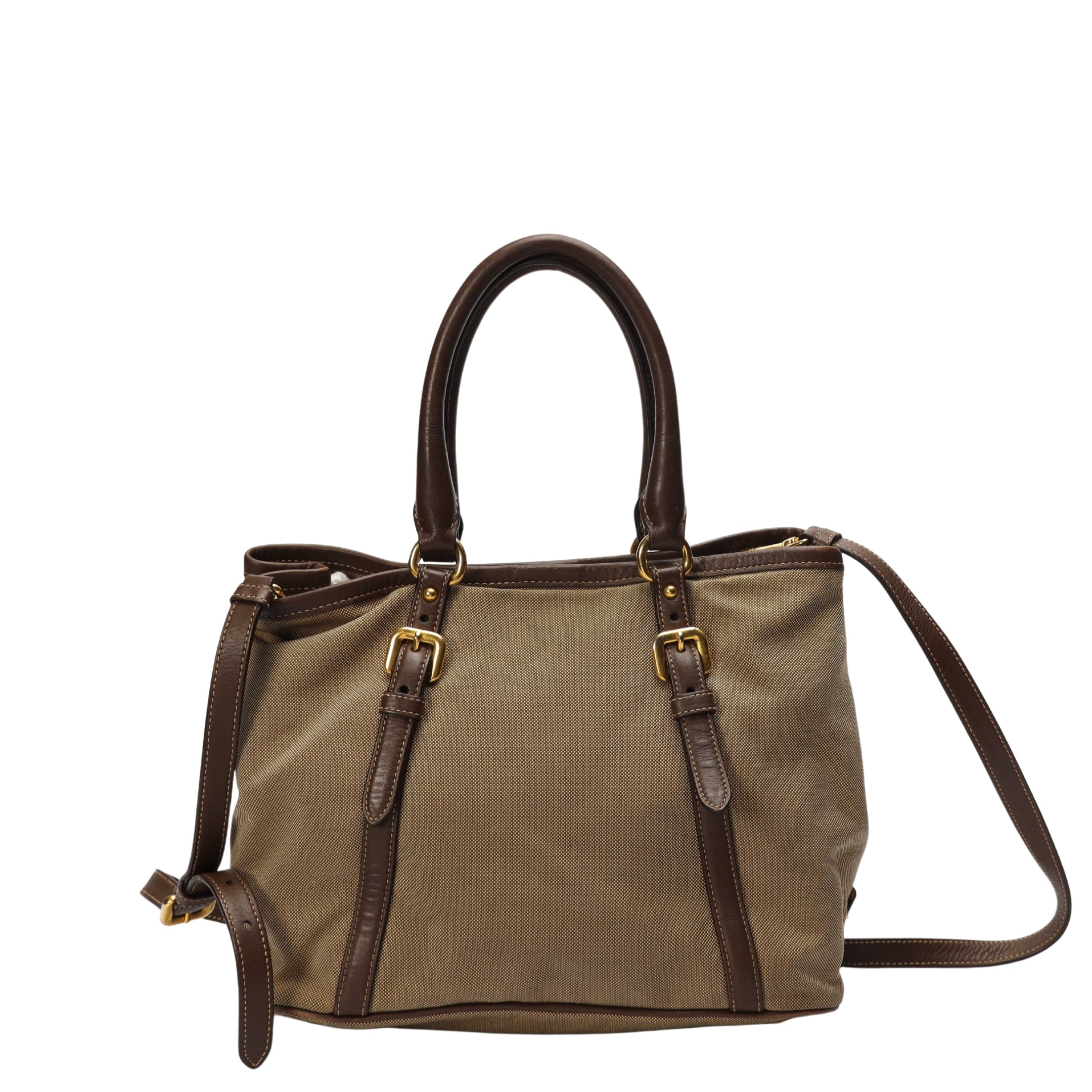 Prada Logo Jacquard Satchel