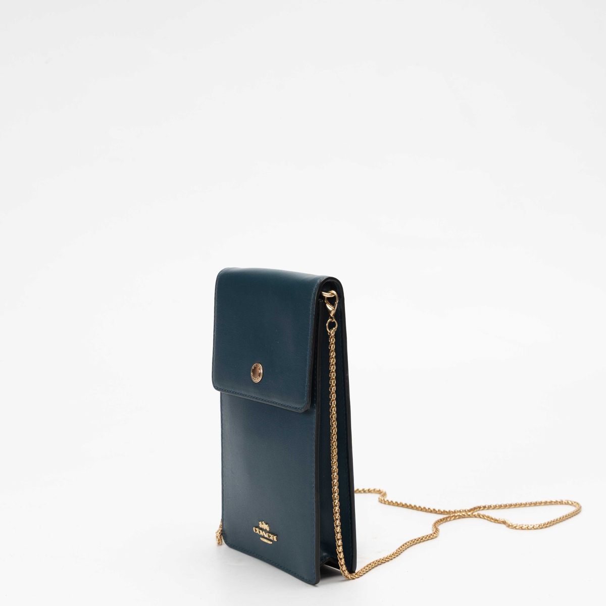 Coach Green Snap Phone Crossbody Bag